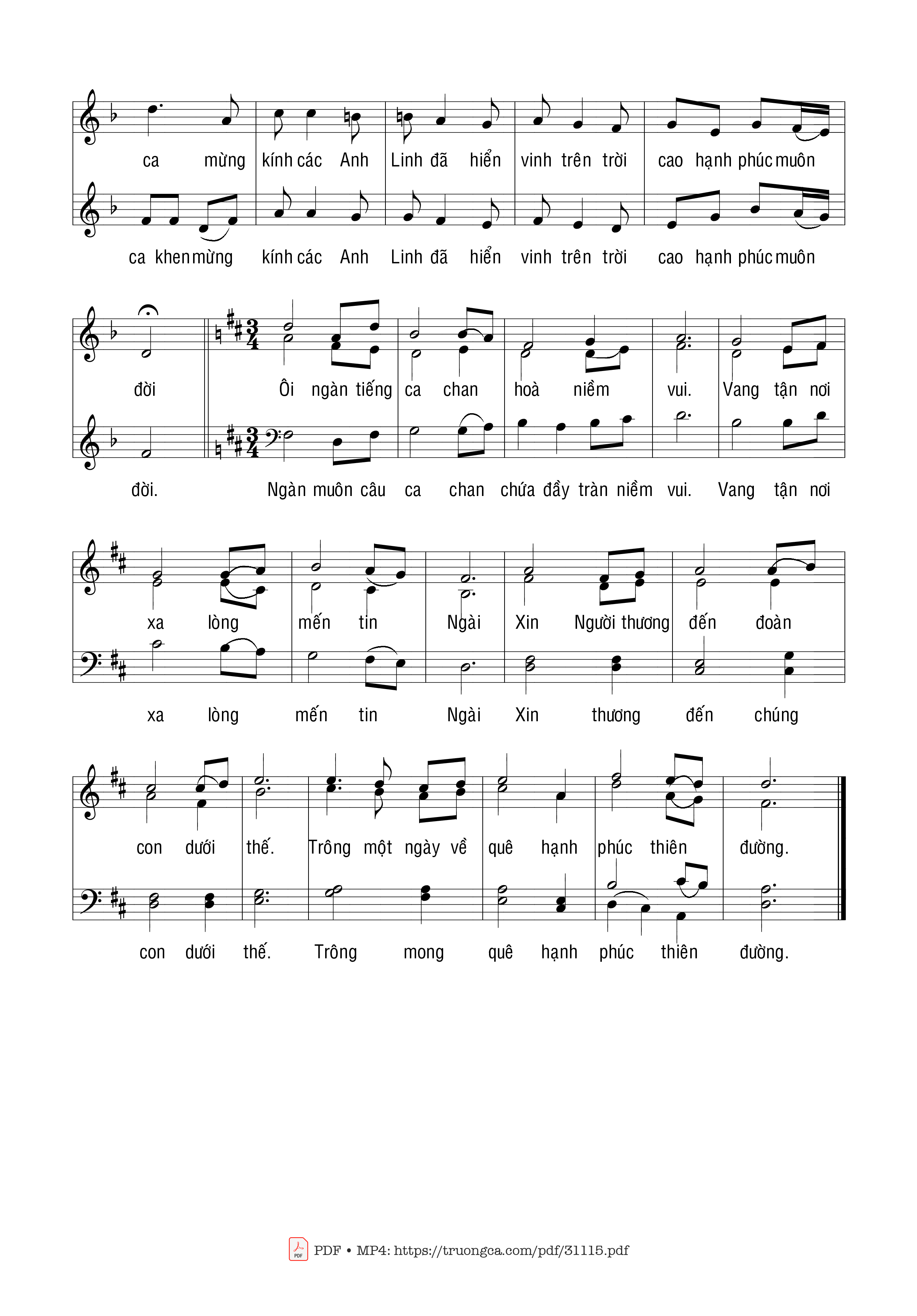 Page 2 of Sheet music PDF Nhân chứng tình yêu - Thái Nguyên