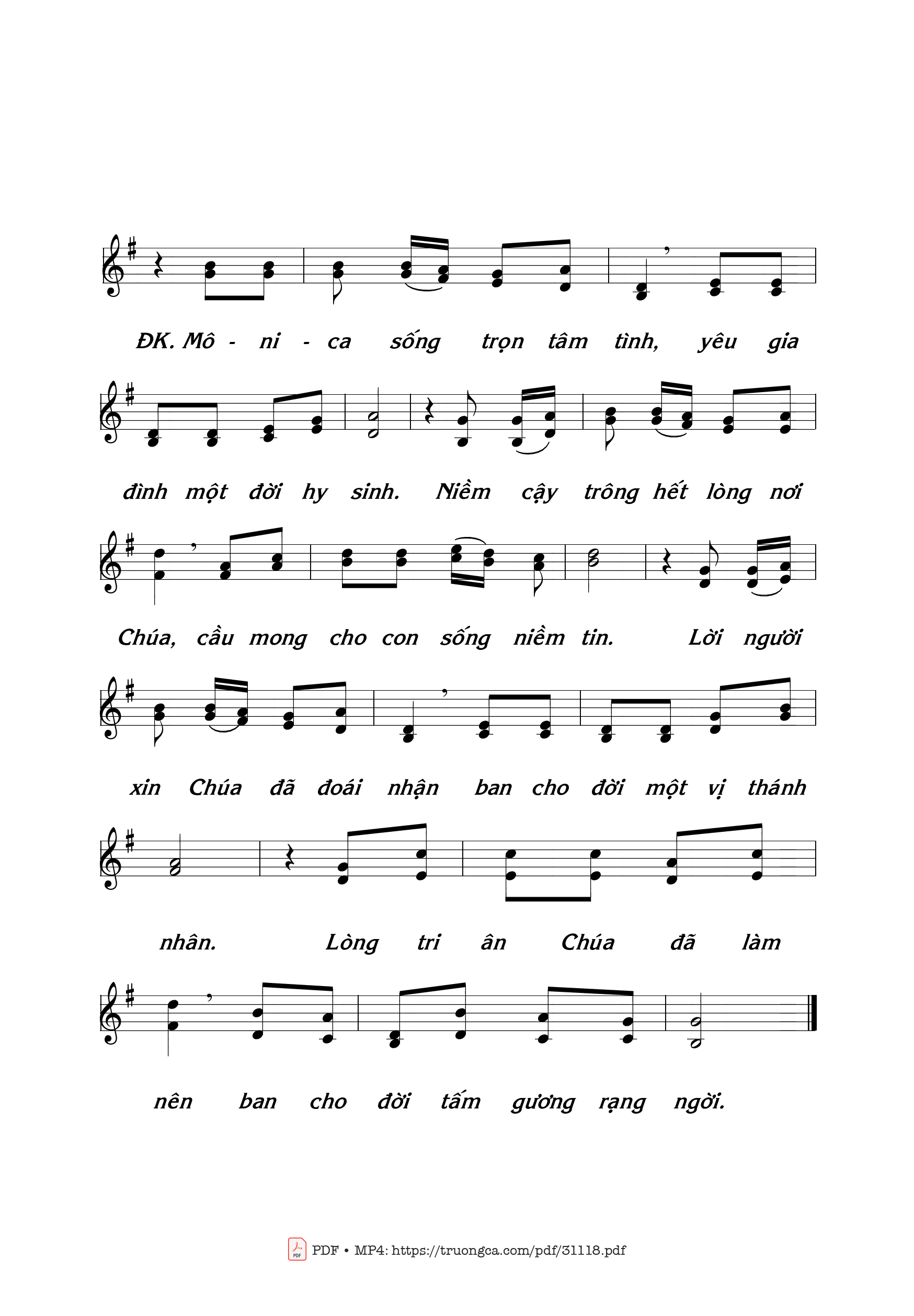 Page 2 of Sheet music PDF Thánh Mônica - Thái Nguyên