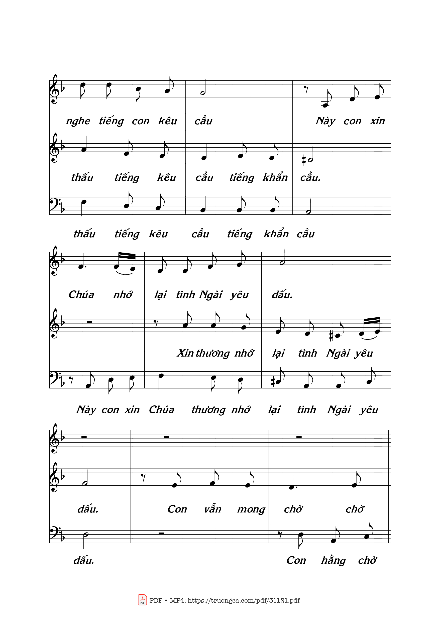 Page 2 of Sheet music PDF Chúa Đưa Con Về - Thái Nguyên