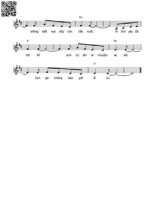 Page 2 of Sheet music PDF Lần đầu nói dối - Giao Tiên