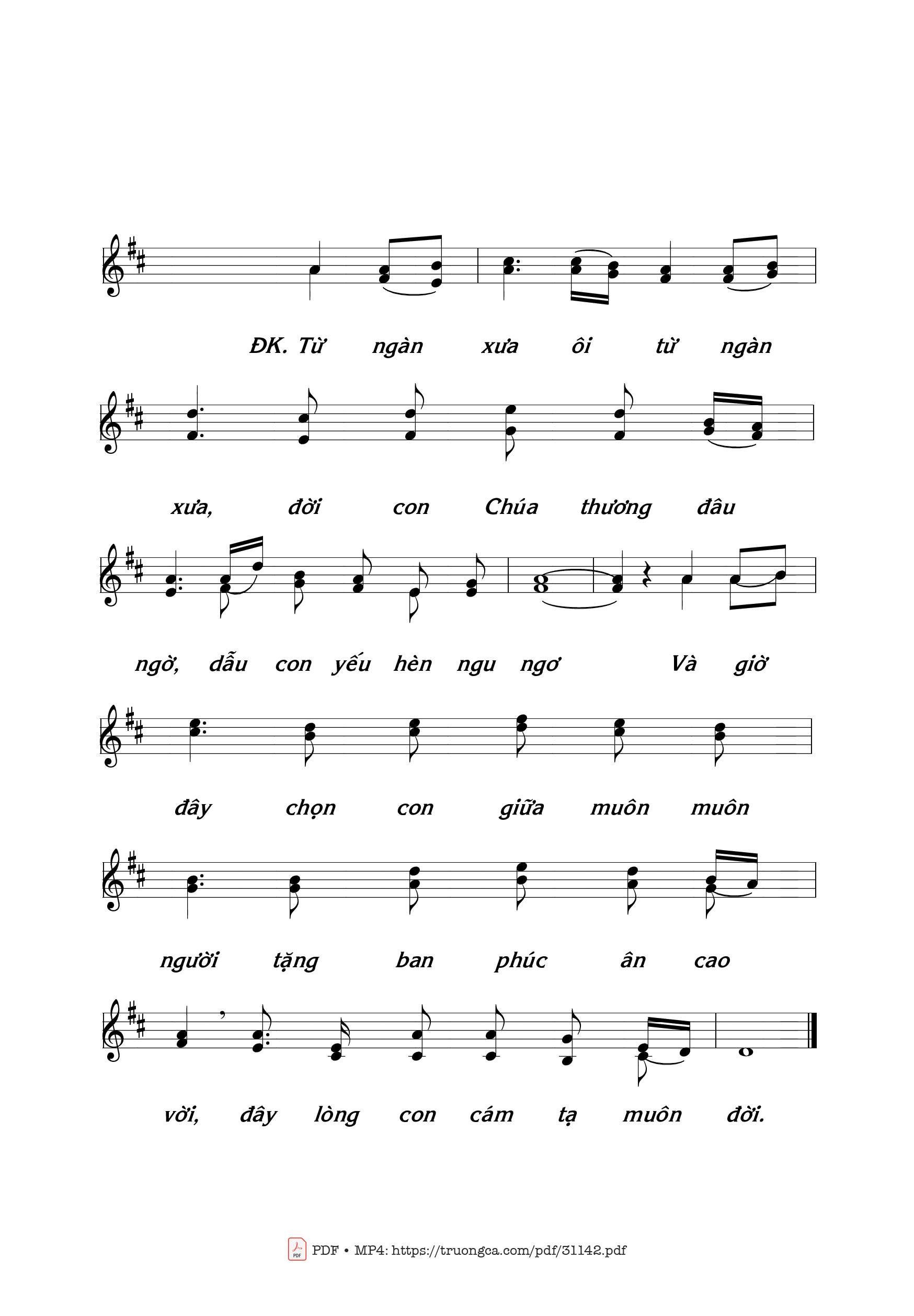 Page 2 of Sheet music PDF Từ Ngàn Xưa - Thái Nguyên