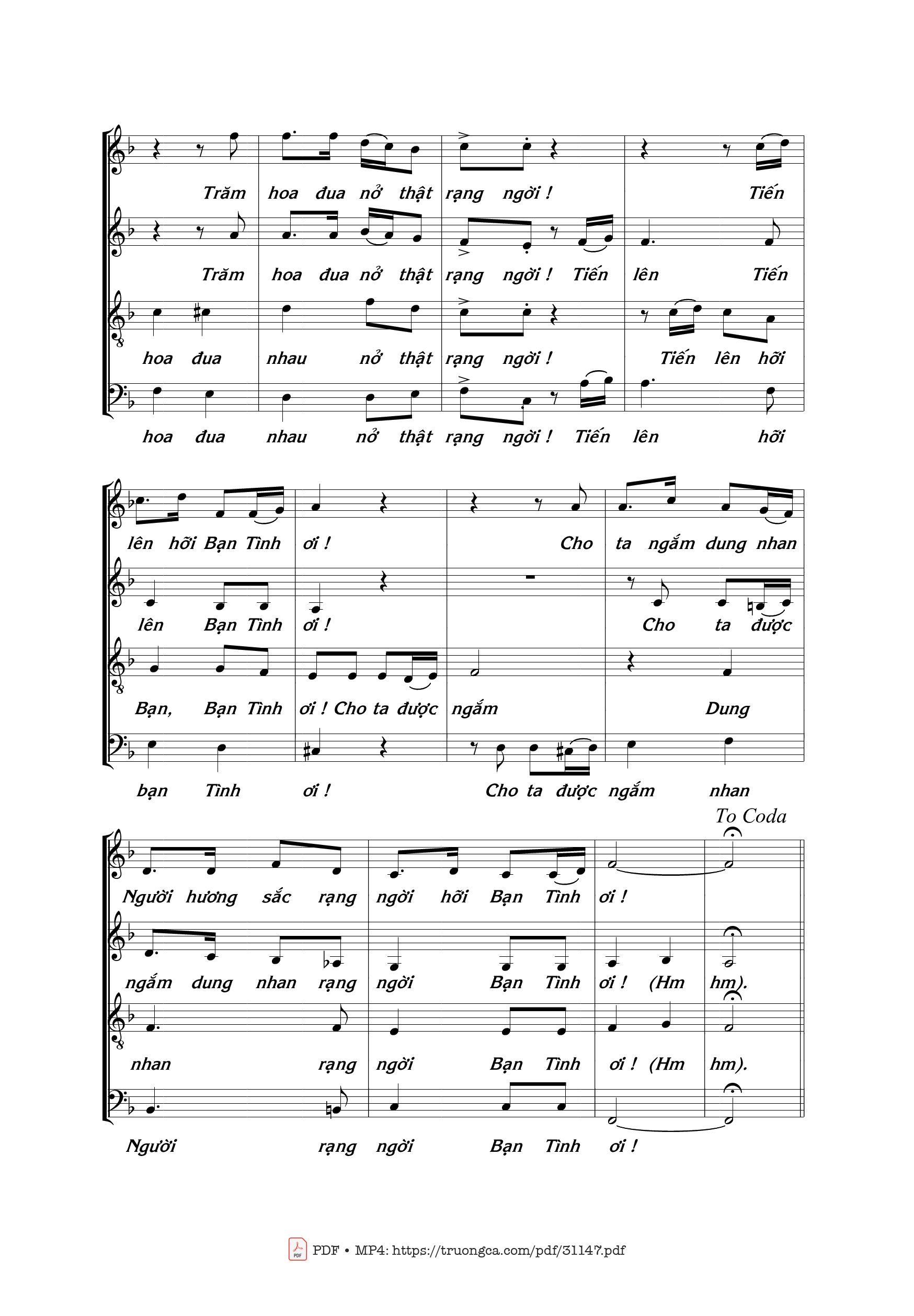 Page 2 of Sheet music PDF Bạn tình của lòng tôi - Thái Nguyên