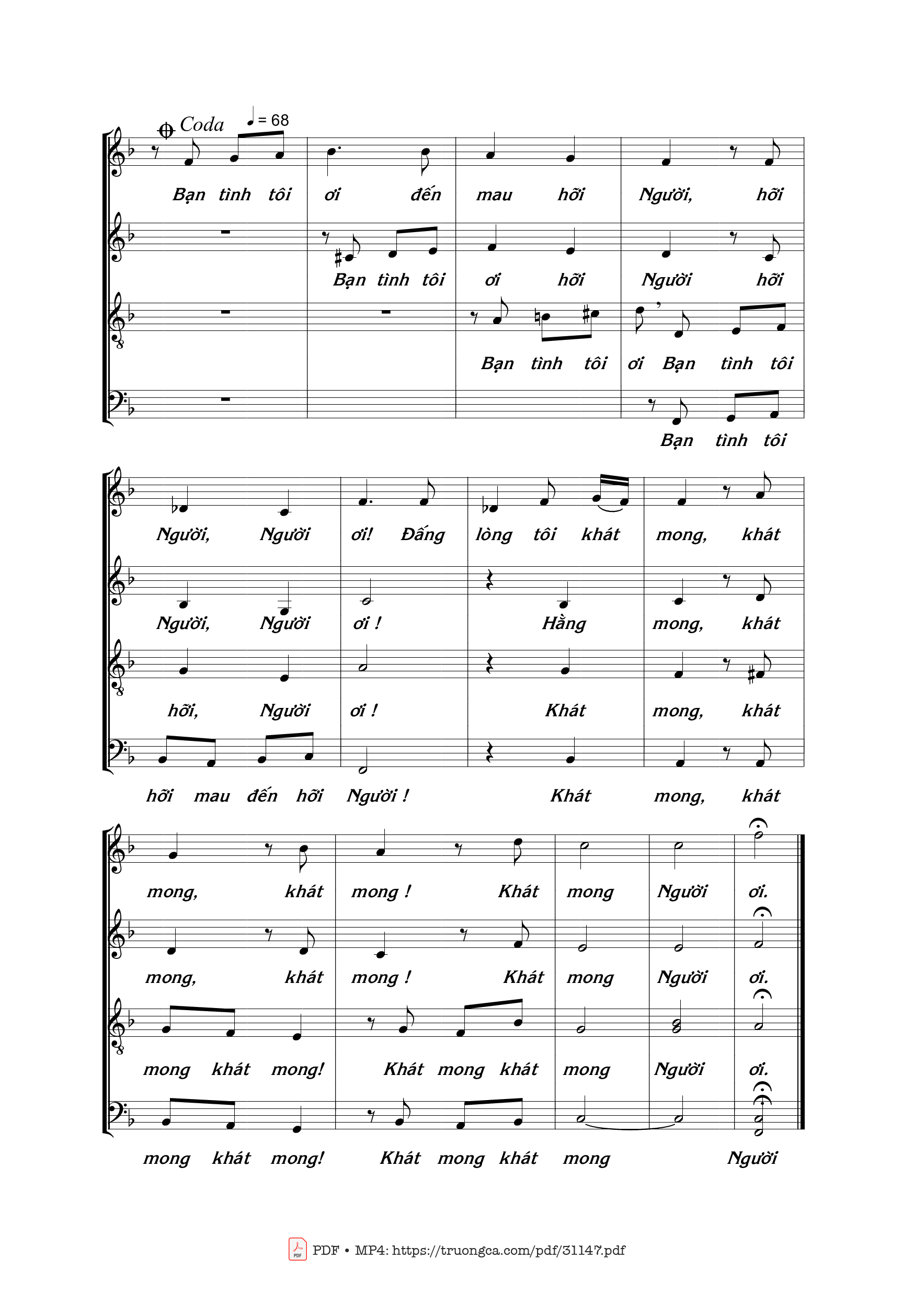 Page 5 of Sheet music PDF Bạn tình của lòng tôi - Thái Nguyên