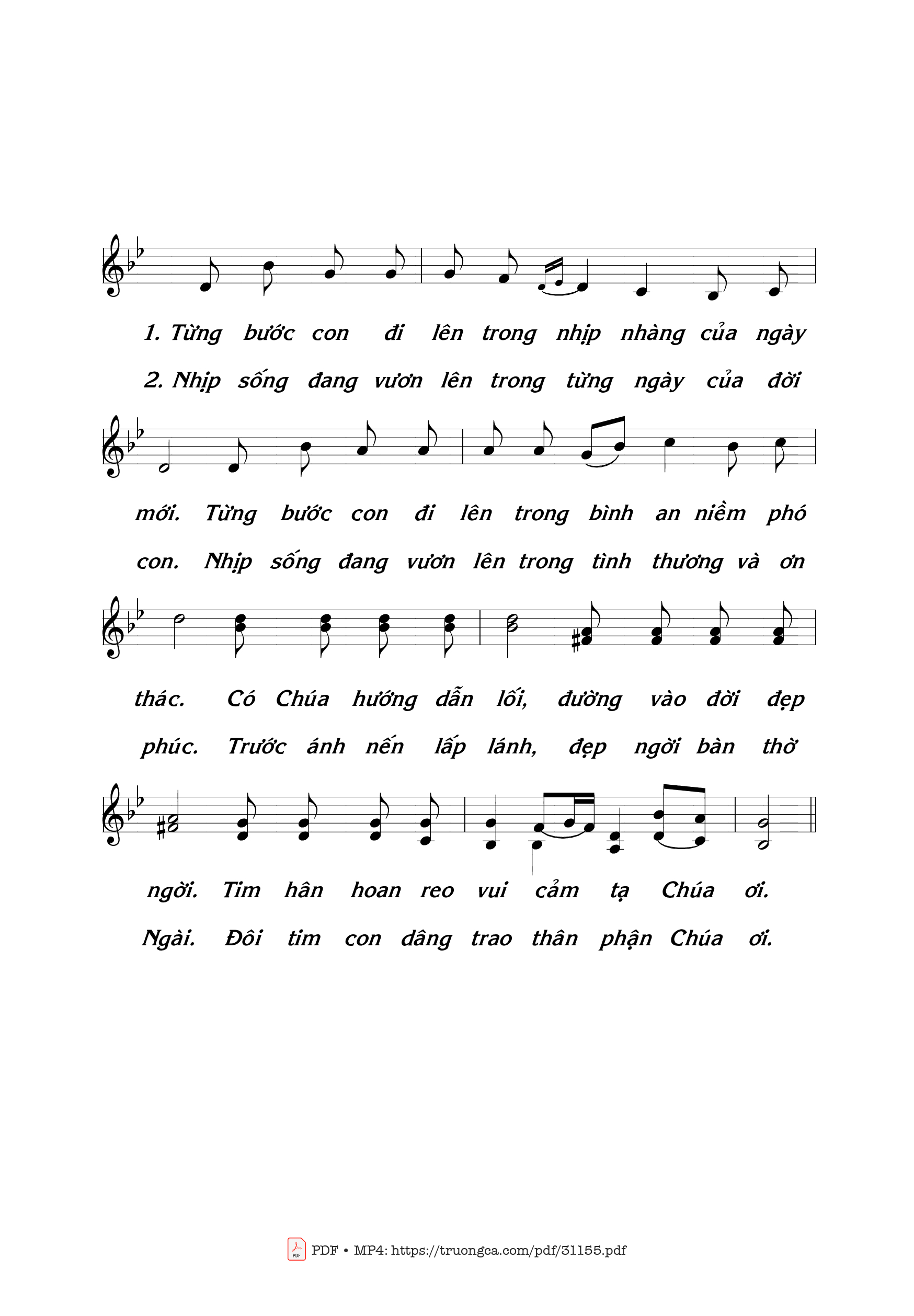 Page 2 of Sheet music PDF Ngày của yêu thương - Thái Nguyên