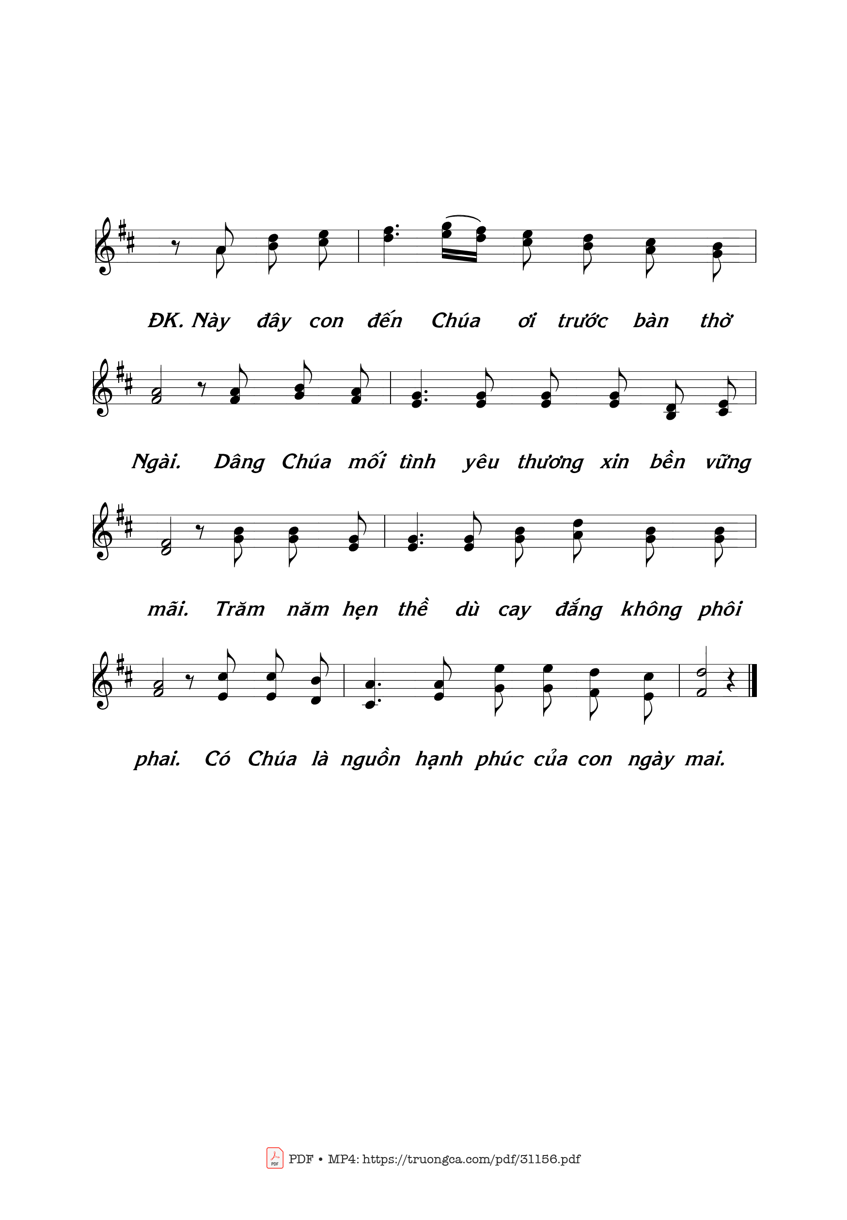 Page 2 of Sheet music PDF Nghĩa Yêu Thương - Thái Nguyên