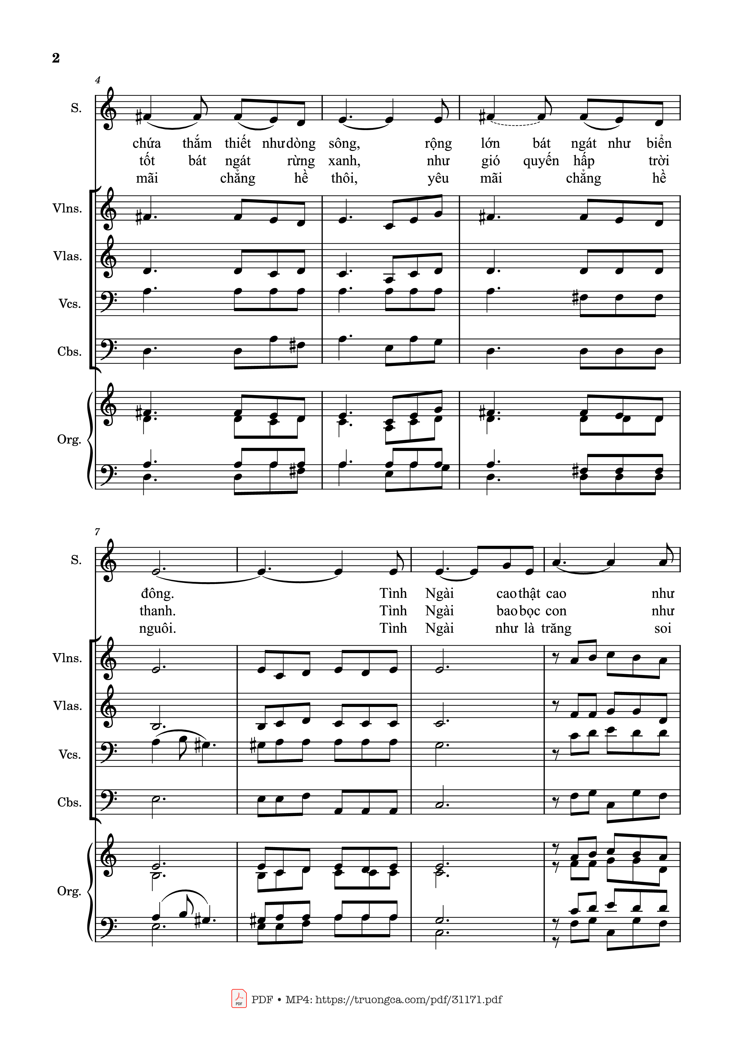 Page 2 of Sheet music PDF Guitar Tab Tình Ca Vô Tận (Bè SATB) - Ngọc Kôn