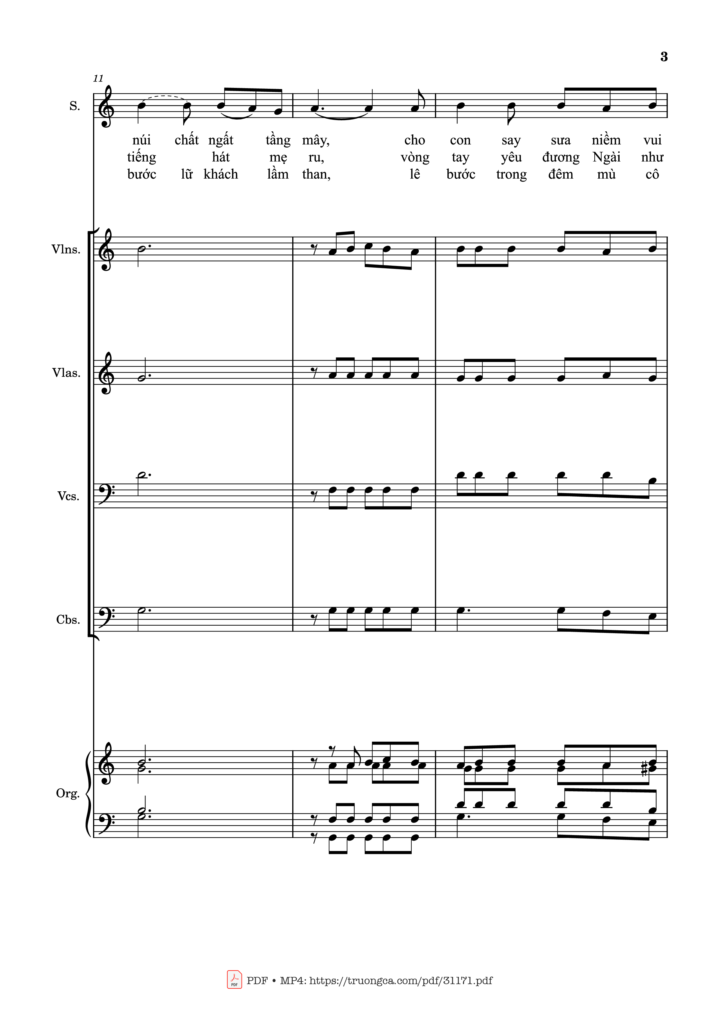 Page 3 of Sheet music PDF Guitar Tab Tình Ca Vô Tận (Bè SATB) - Ngọc Kôn