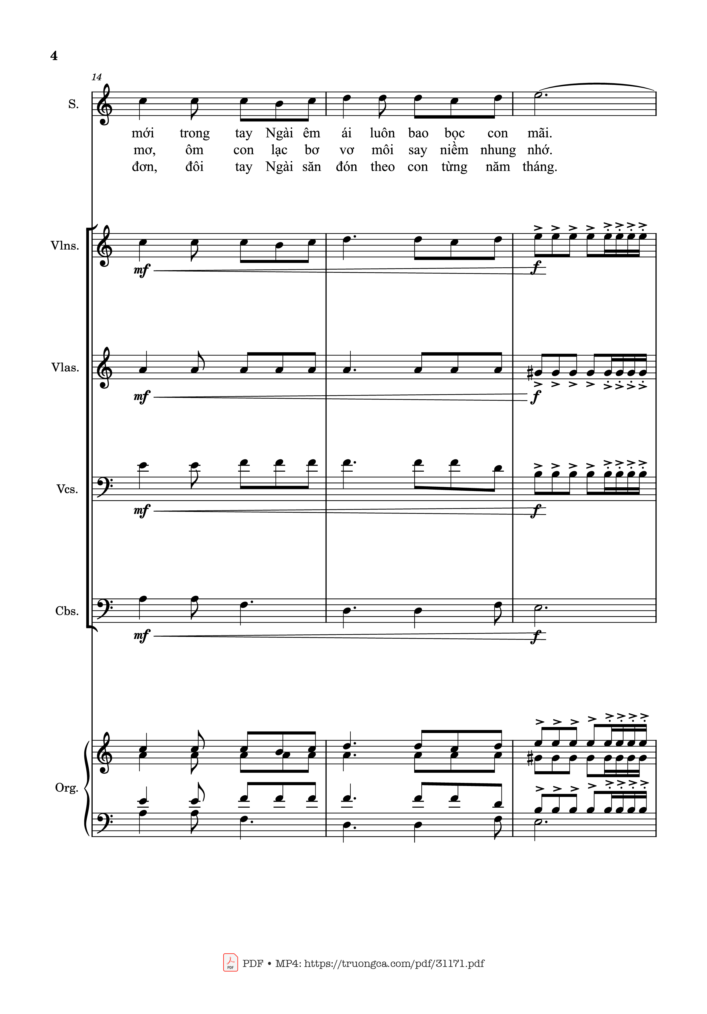 Page 4 of Sheet music PDF Guitar Tab Tình Ca Vô Tận (Bè SATB) - Ngọc Kôn