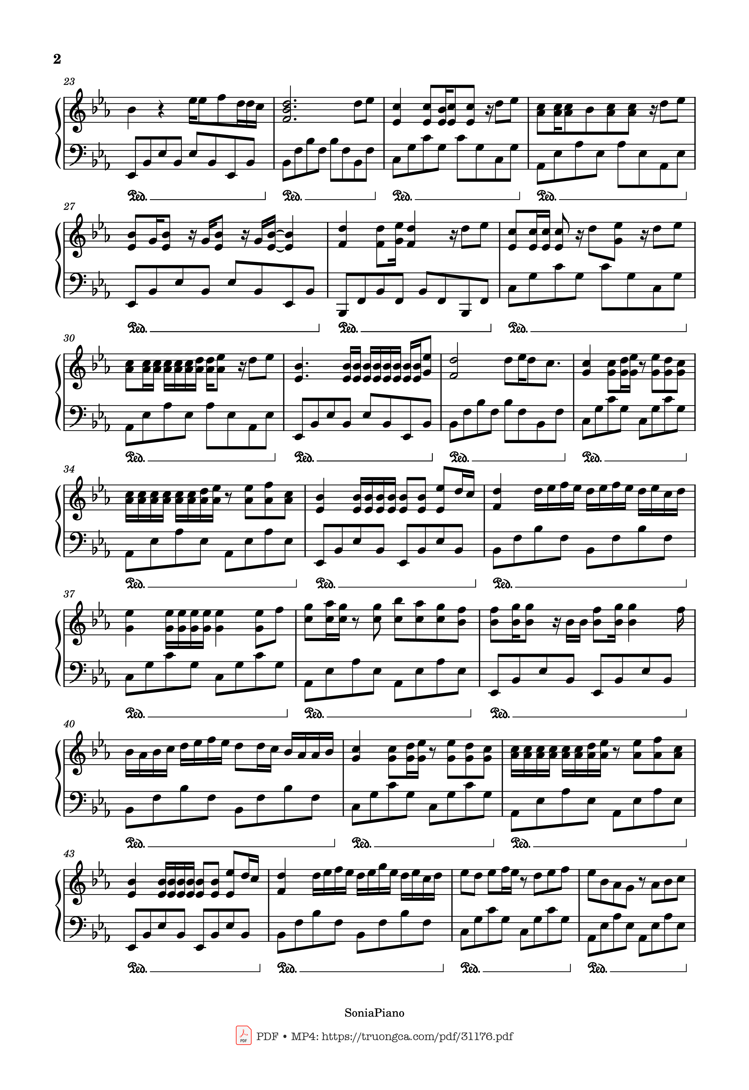 Page 2 of Sheet music PDF Thu Cuối Piano - Yanbi