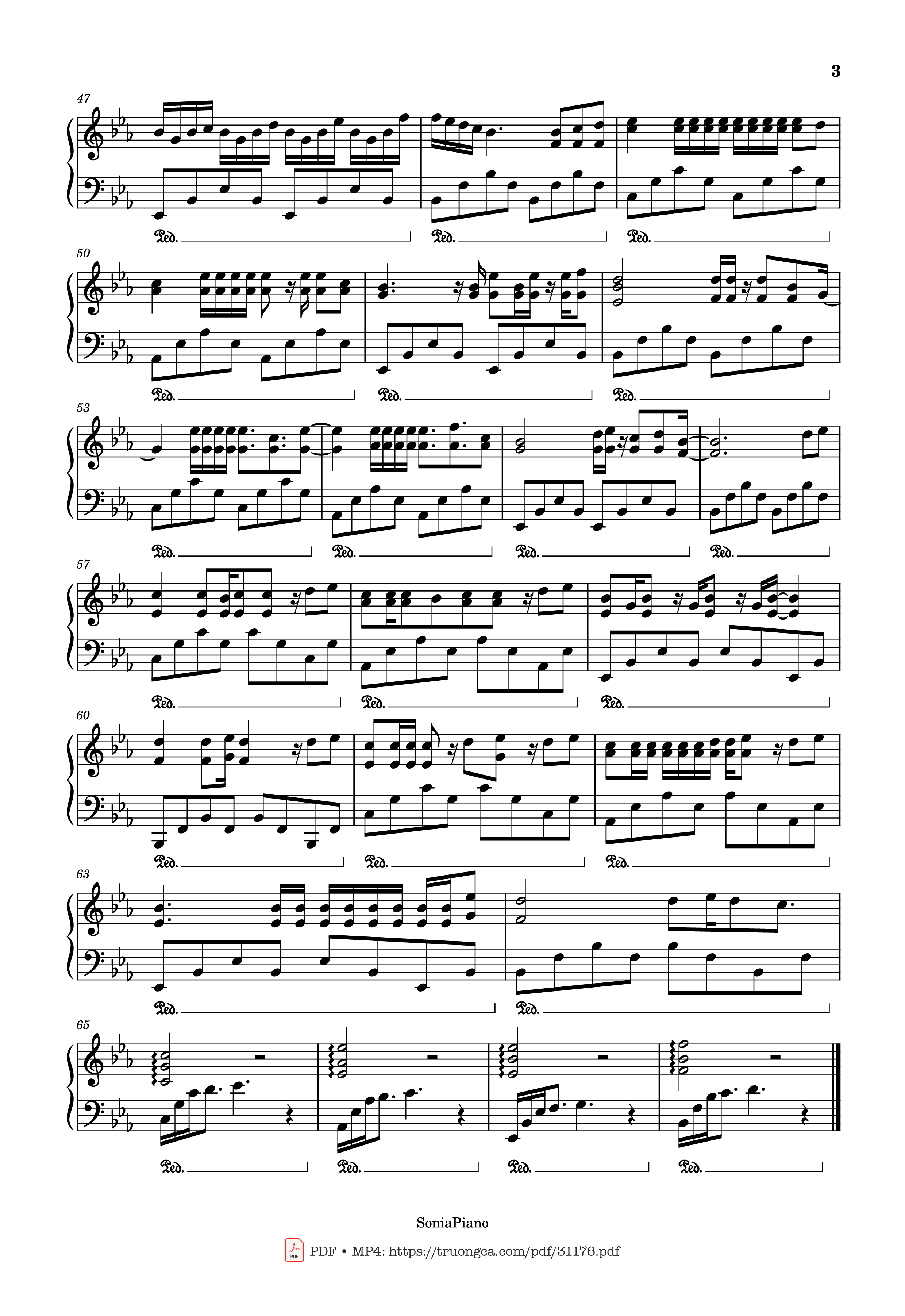 Page 3 of Sheet music PDF Thu Cuối Piano - Yanbi