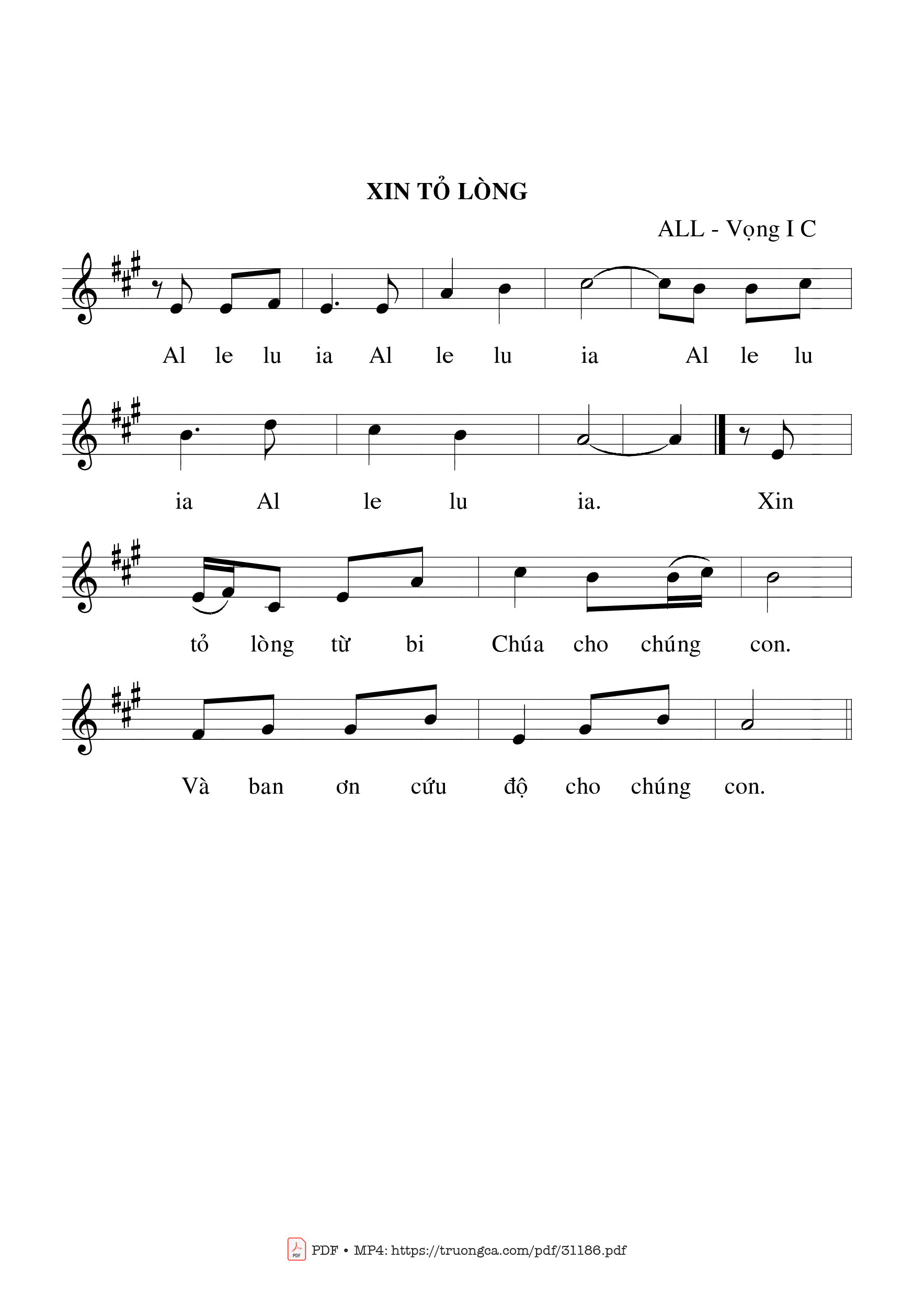 Page 2 of Sheet music PDF Thánh Vịnh 24, Chúa Nhật 1C Mùa Vọng - Bạch Vân