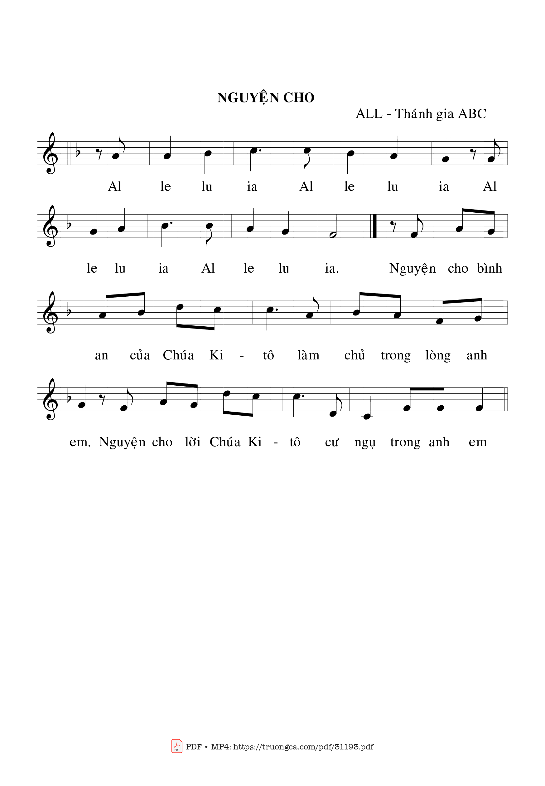 Page 2 of Sheet music PDF Thánh Vịnh 125, Lễ Thánh Gia Thất - Bạch Vân