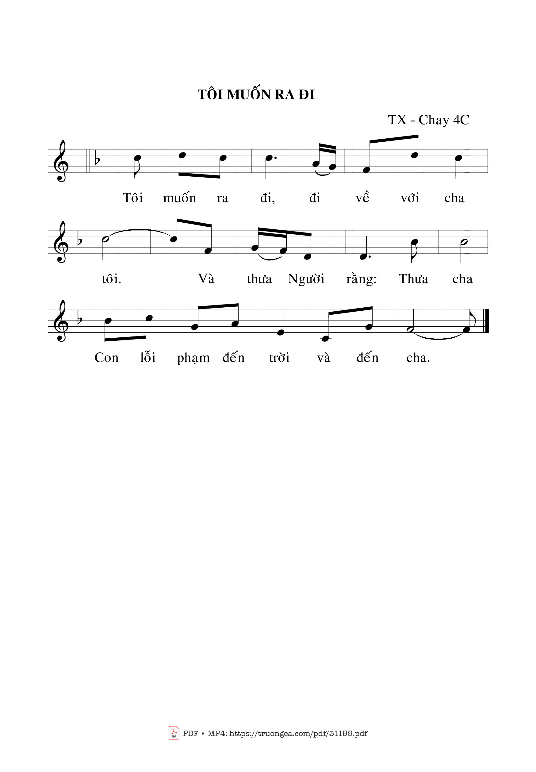 Page 2 of Sheet music PDF Thánh Vịnh 33, Chúa Nhật 4C Mùa Chay - Bạch Vân