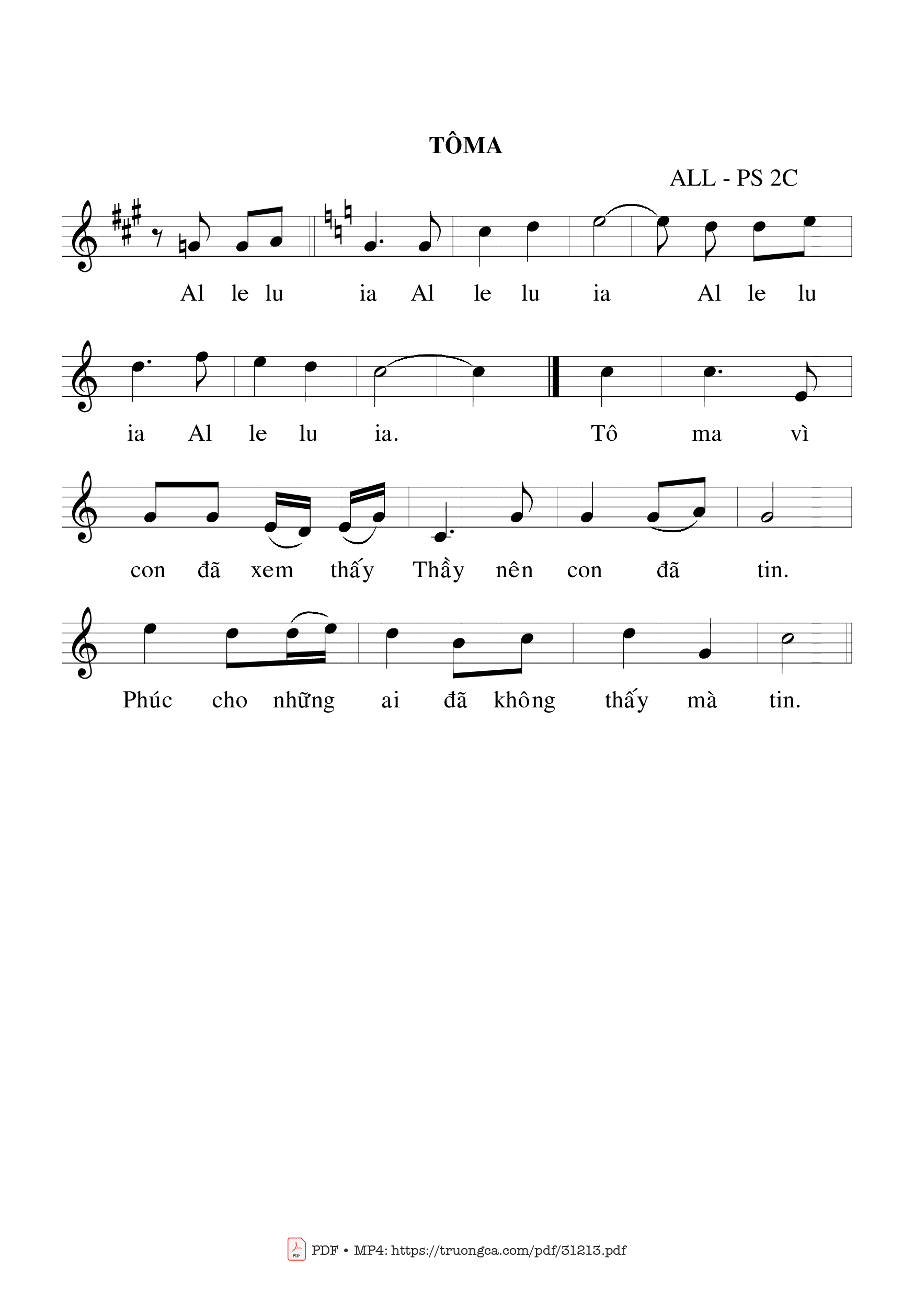 Page 2 of Sheet music PDF Thánh Vịnh 117, Chúa Nhật 2C Phục Sinh - Bạch Vân