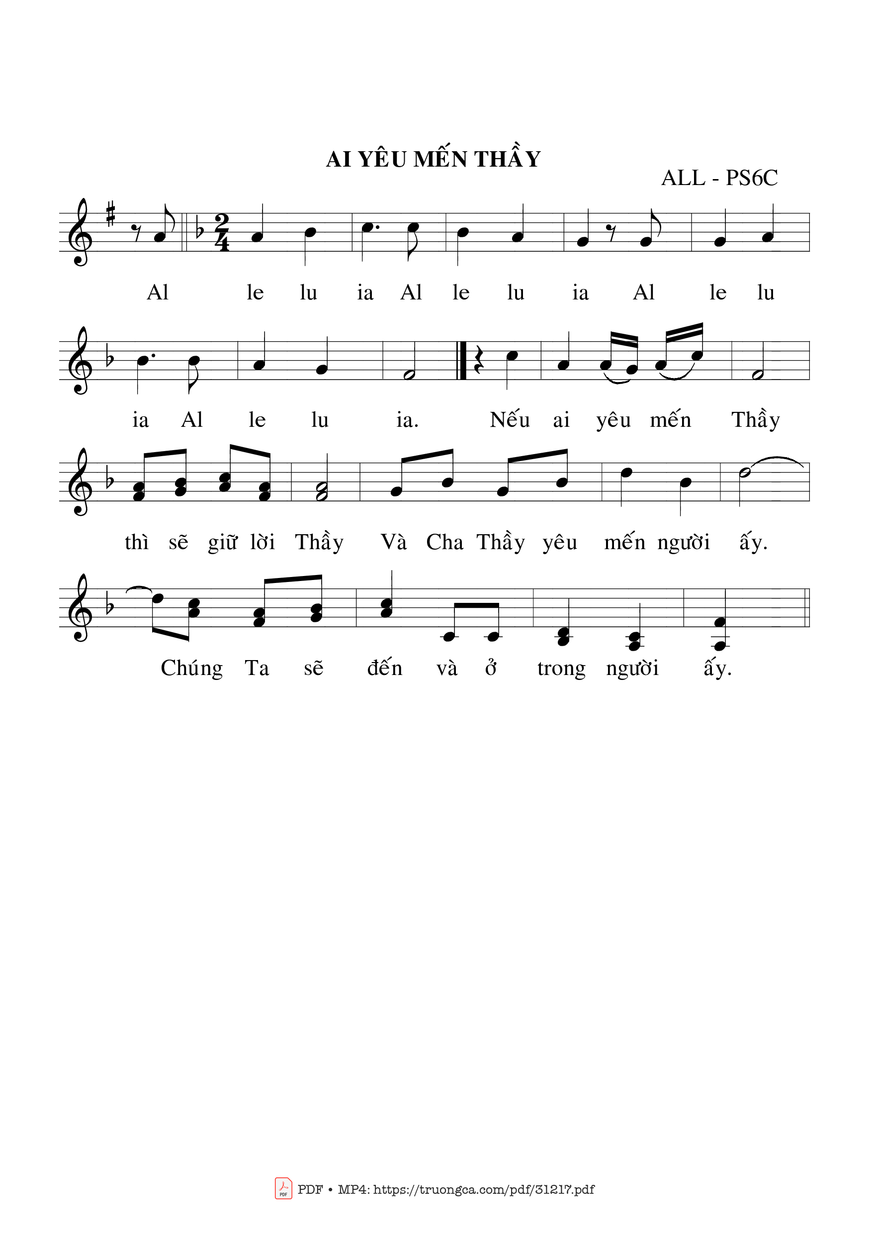 Page 2 of Sheet music PDF Thánh Vịnh 66, Chúa Nhật 6C Phục Sinh - Bạch Vân