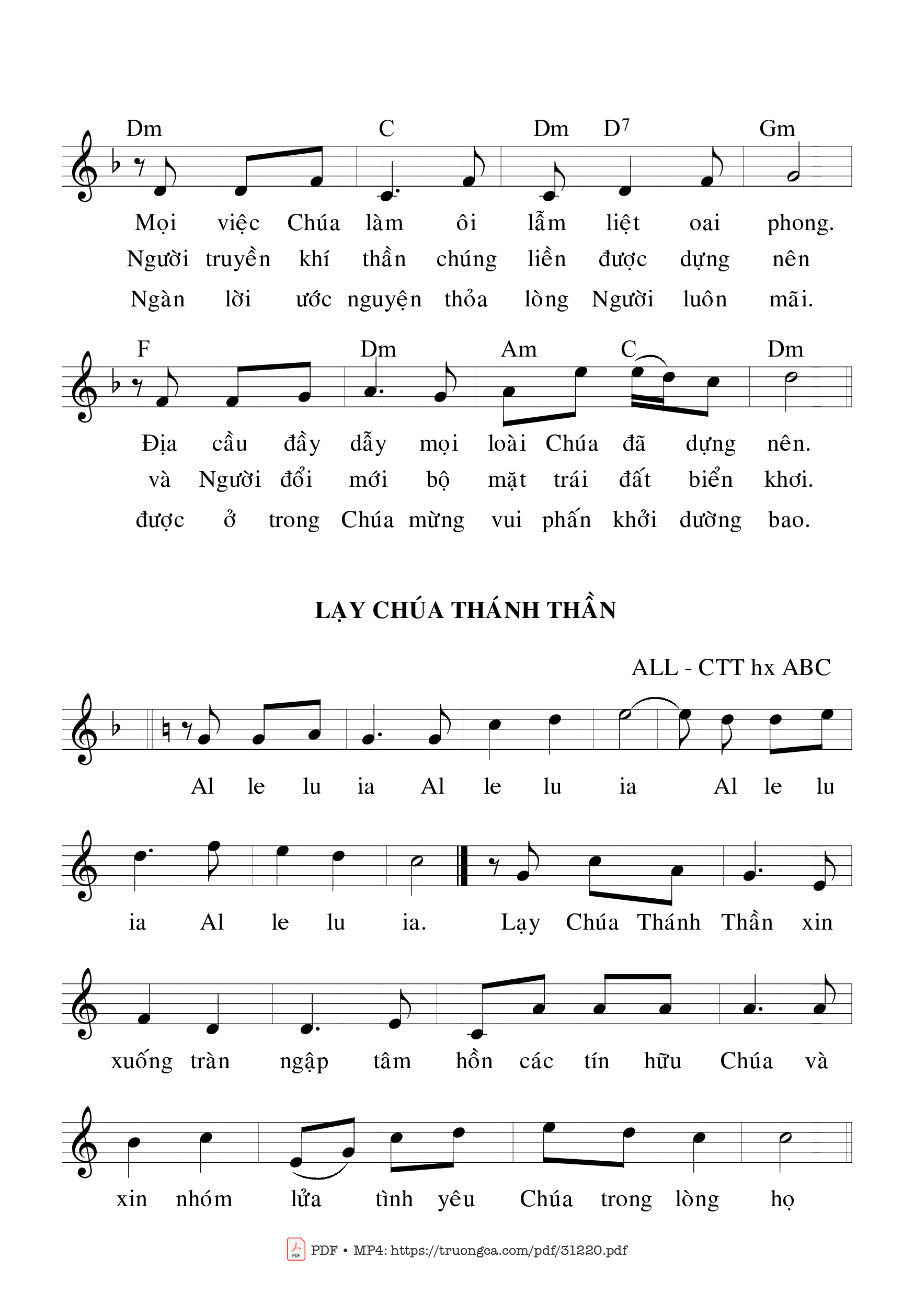 Page 2 of Sheet music PDF Thánh Vịnh 103, Lễ Chúa Thánh Thần Hiện Xuống - Bạch Vân