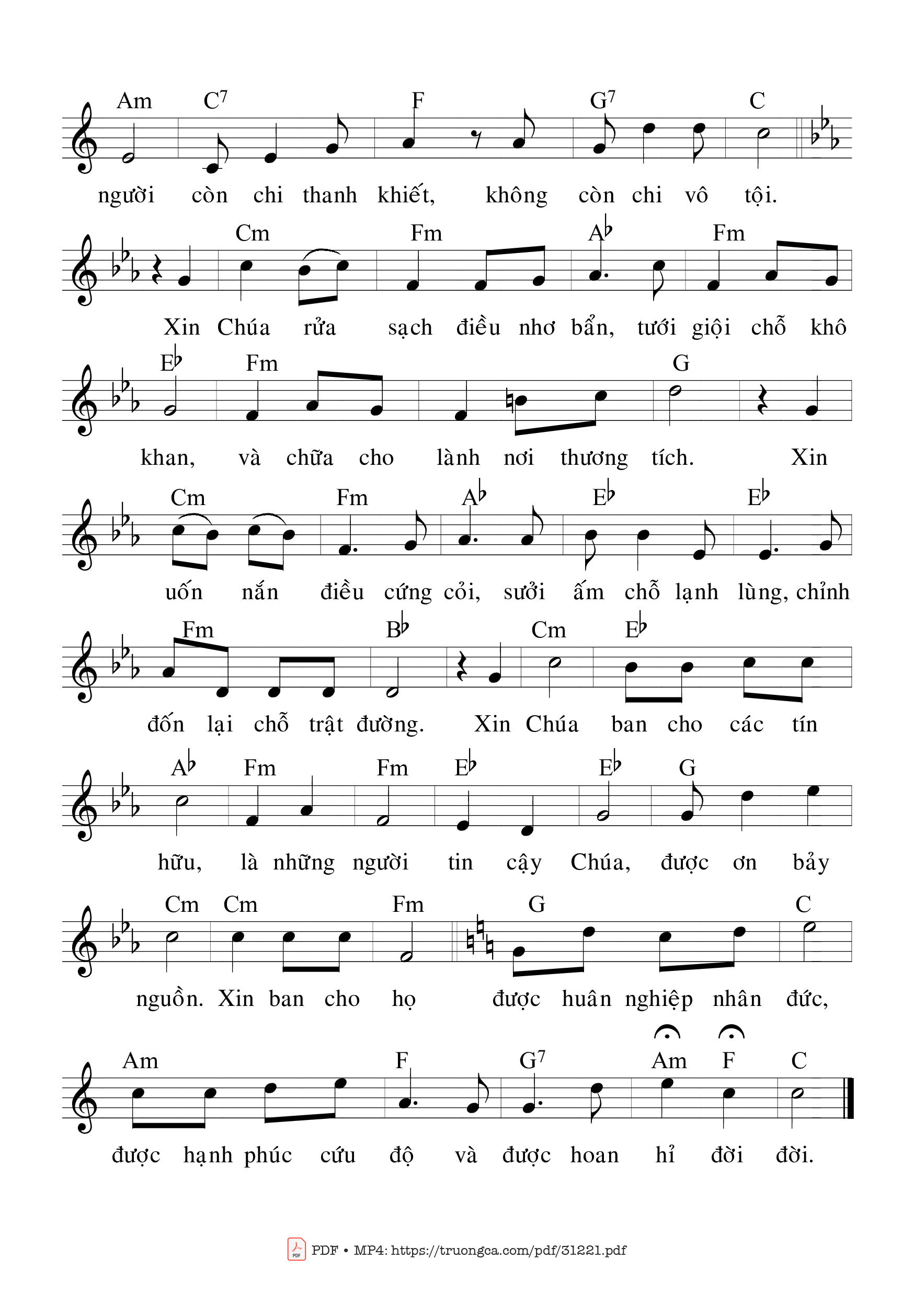 Page 2 of Sheet music PDF Ca Tiếp Liên Lễ Chúa Thánh Thần Hiện Xuống - Bạch Vân