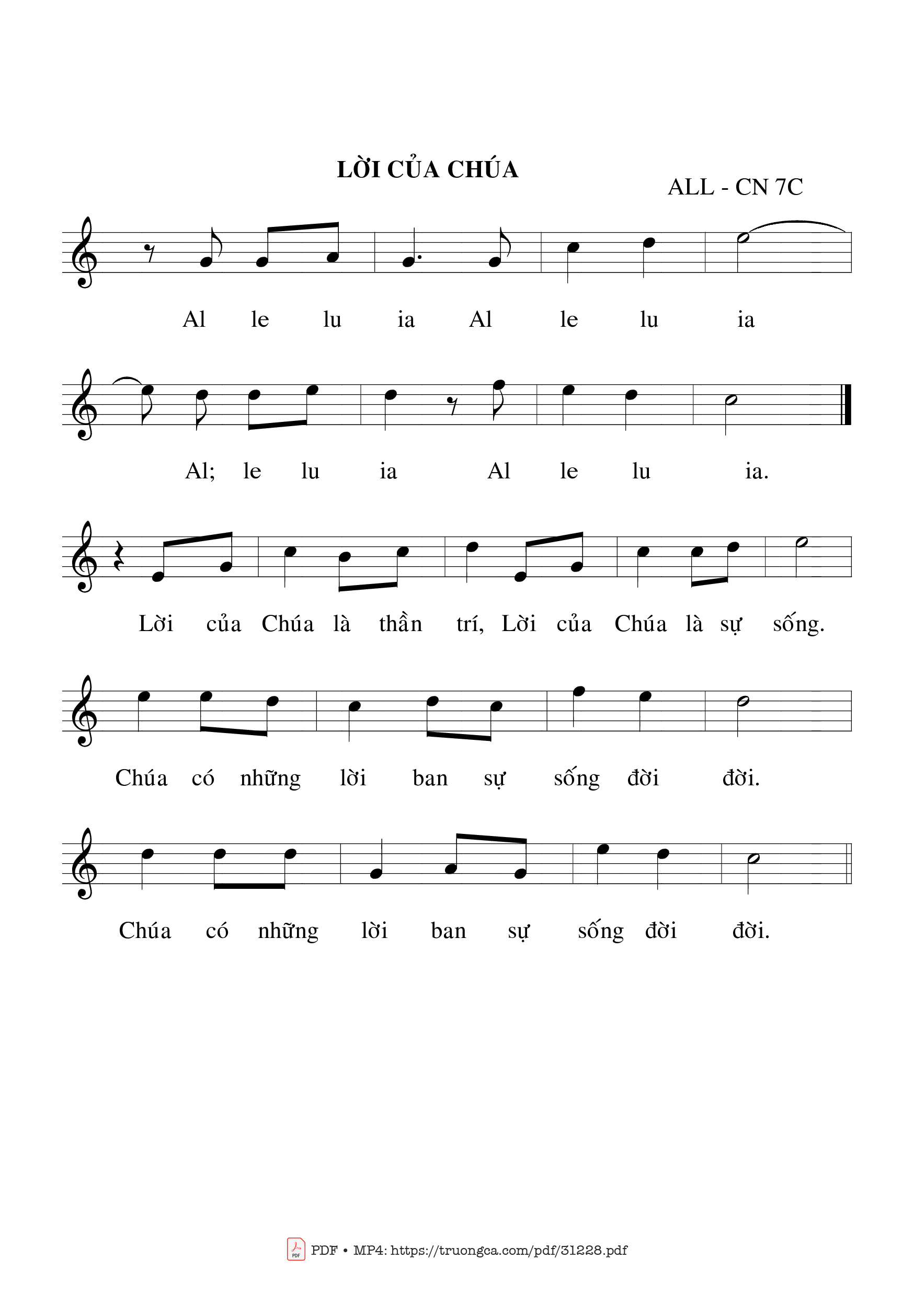 Page 2 of Sheet music PDF Thánh Vịnh 102, Chúa Nhật 7C Thường Niên - Bạch Vân