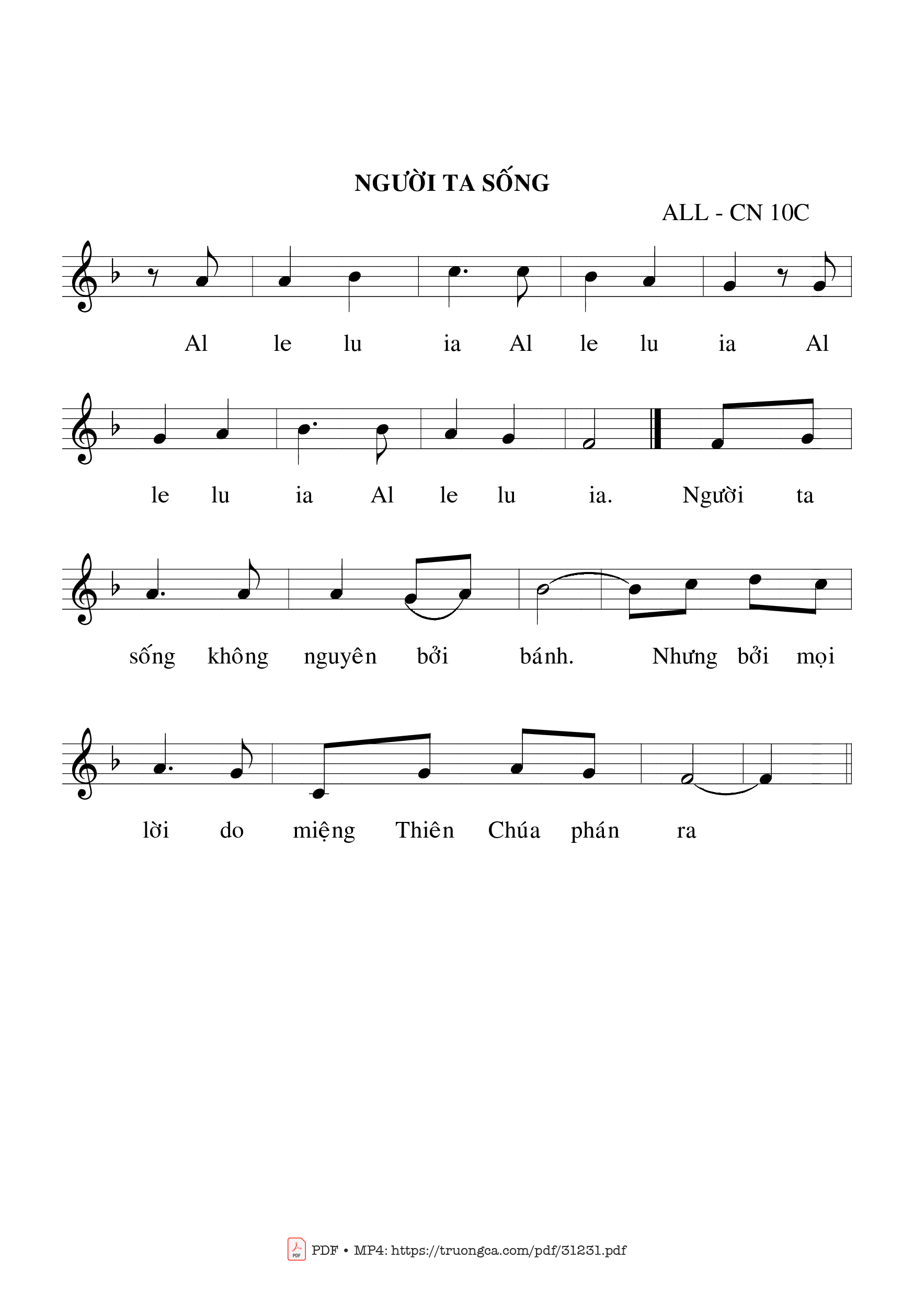 Page 2 of Sheet music PDF Thánh Vịnh 29, Chúa Nhật 10C Thường Niên - Bạch Vân