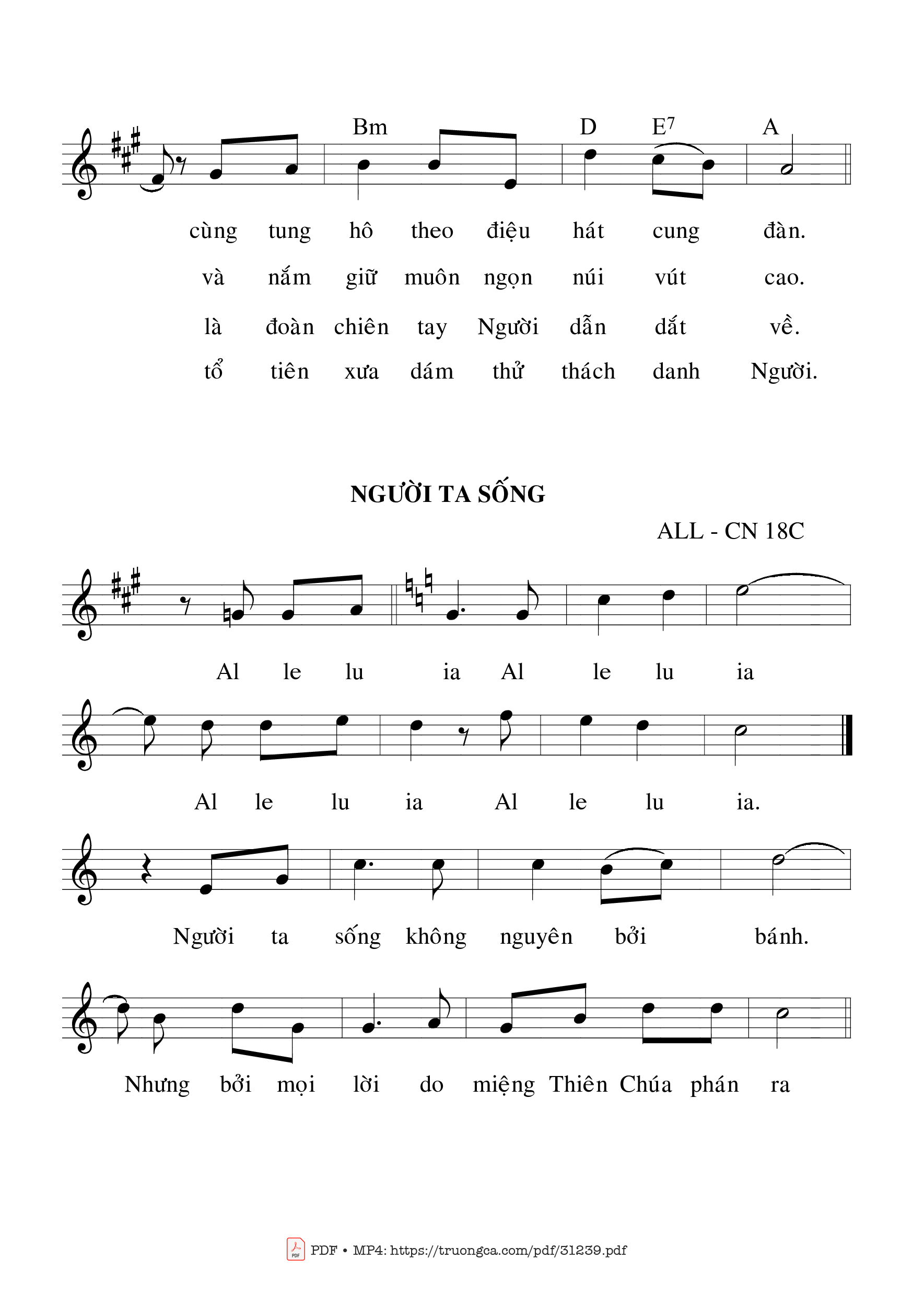 Page 2 of Sheet music PDF Thánh Vịnh 94, Chúa Nhật 18C Thường Niên - Bạch Vân