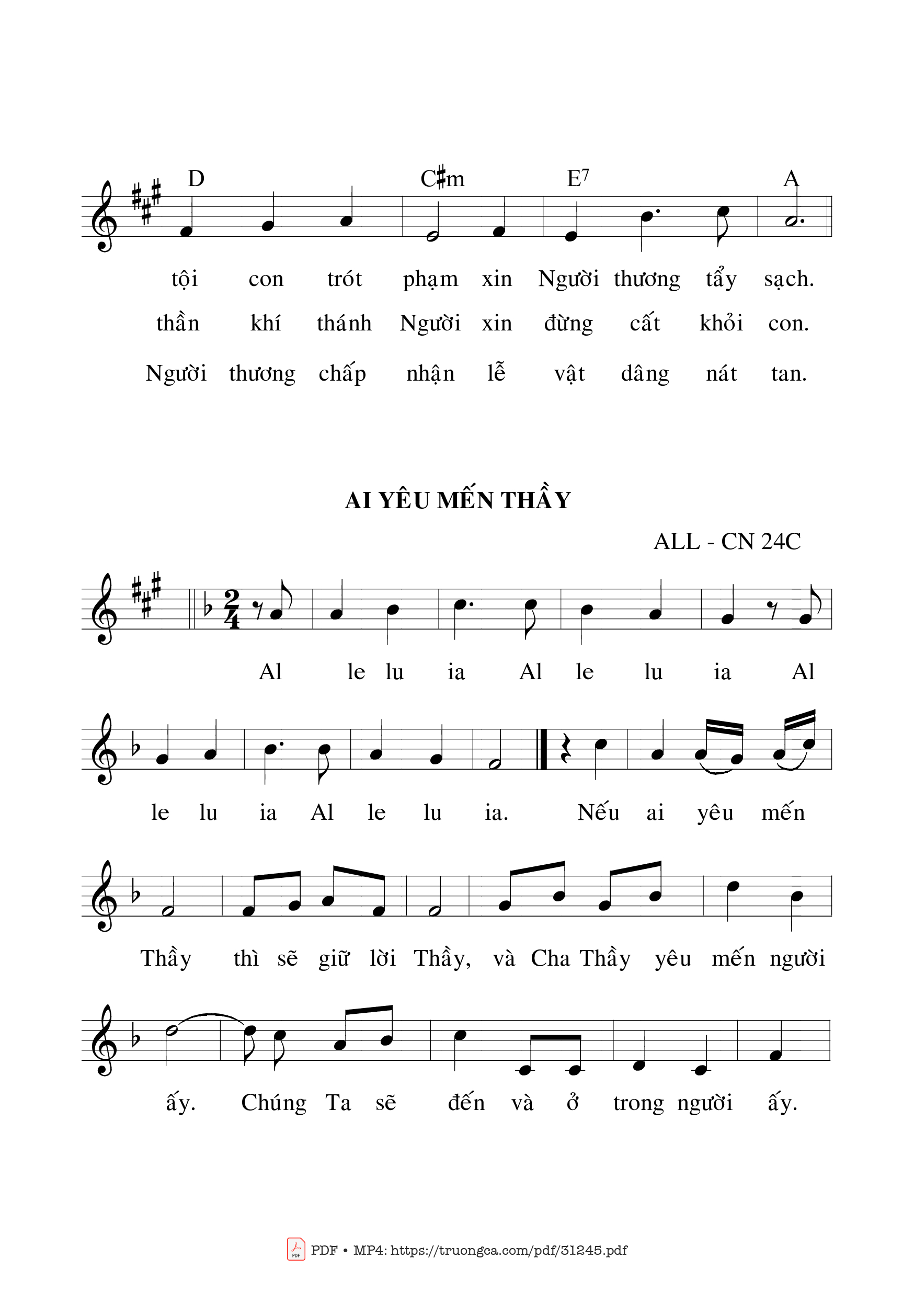 Page 2 of Sheet music PDF Thánh Vịnh 50, Chúa Nhật 24C Thường Niên - Bạch Vân