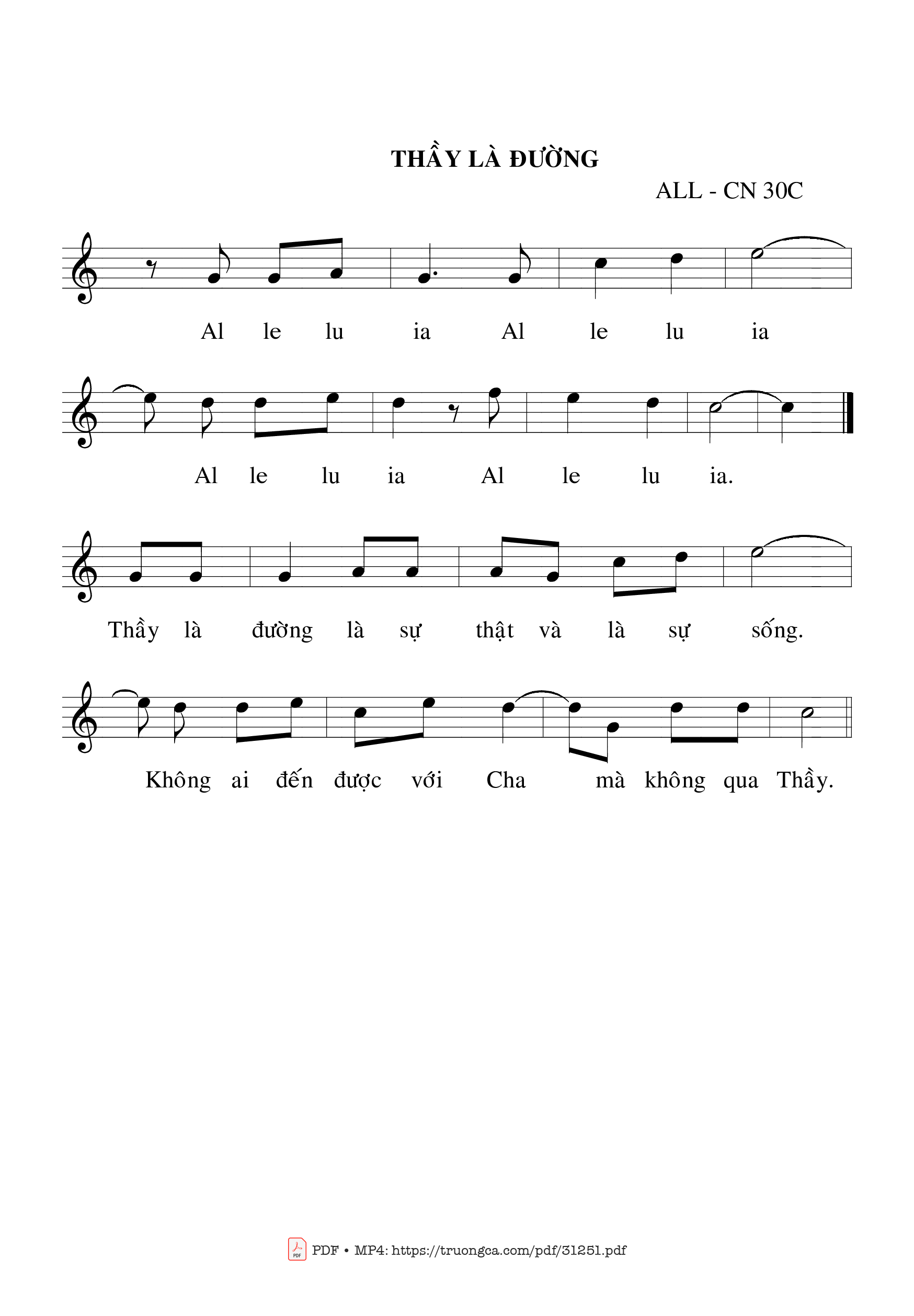 Page 2 of Sheet music PDF Thánh Vịnh 33, Chúa Nhật 30C Thường Niên - Bạch Vân