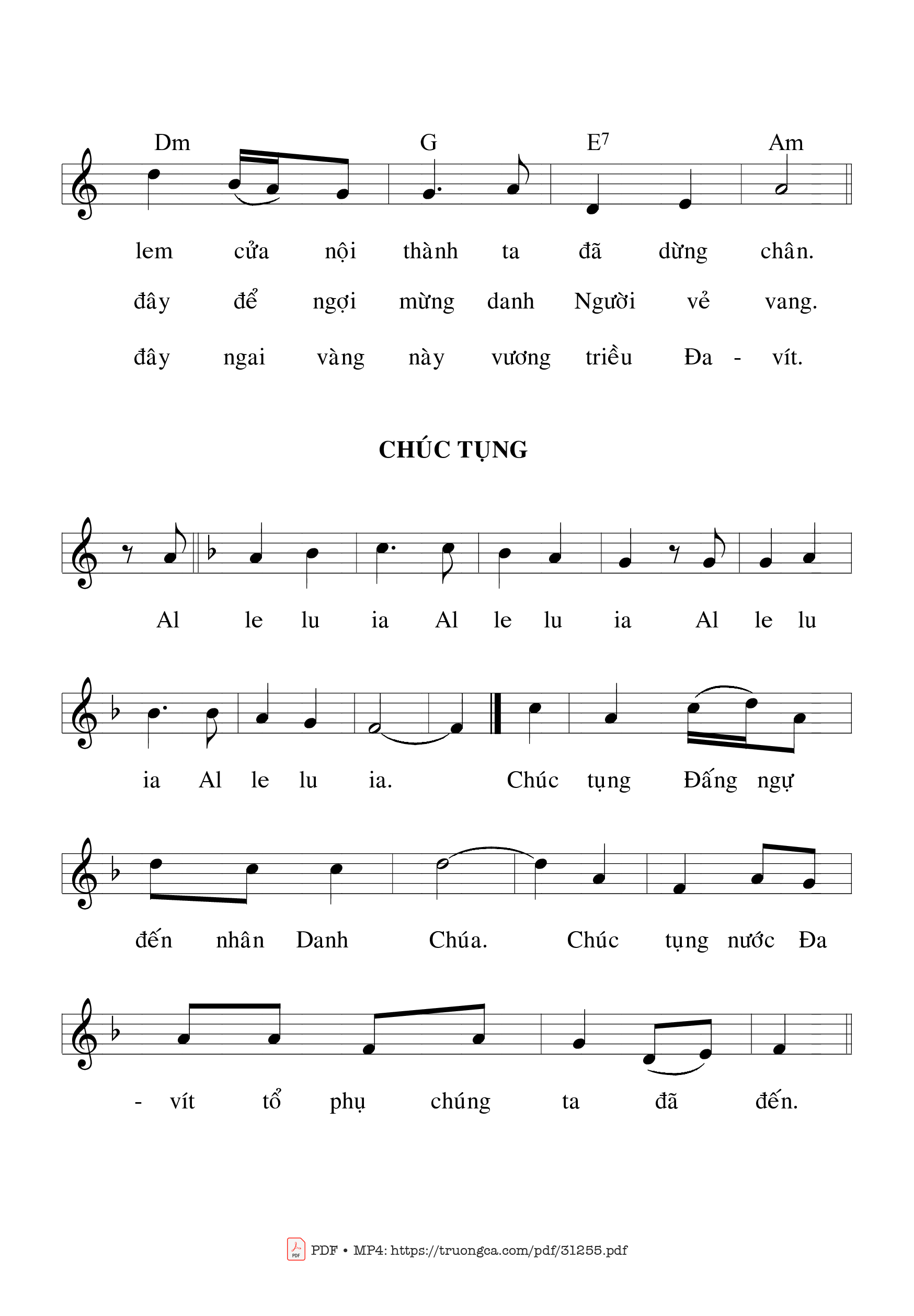 Page 2 of Sheet music PDF Thánh Vịnh 121, Chúa Nhật 34C Thường Niên - Bạch Vân