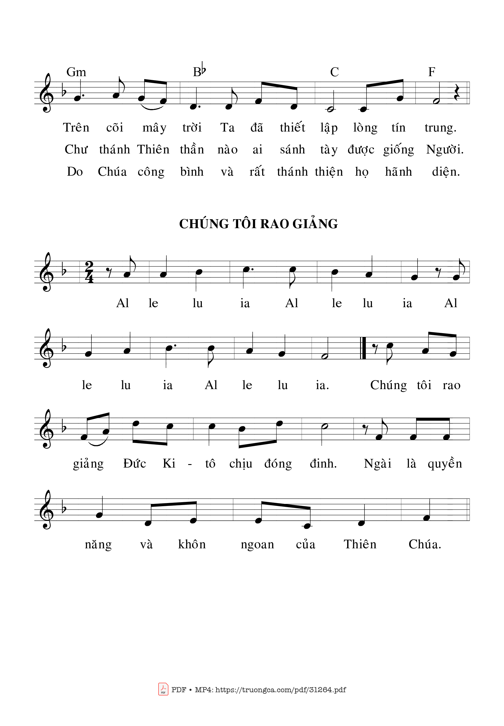 Page 2 of Sheet music PDF Thánh Vịnh 88, Lễ Thánh Marco - Bạch Vân
