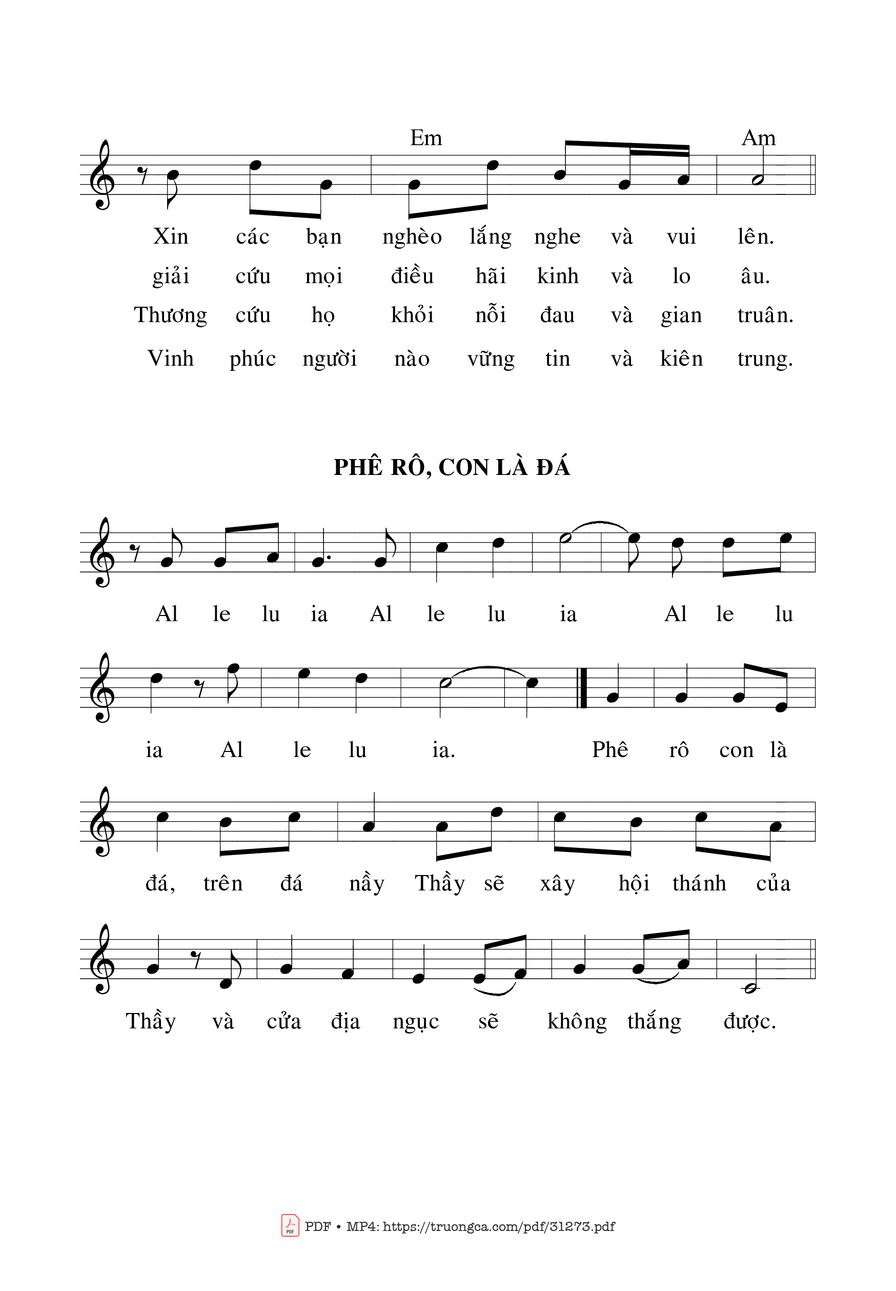 Page 2 of Sheet music PDF Thánh Vịnh 33, Lễ Thánh Phê-Rô Và Thánh Phao-Lô - Bạch Vân