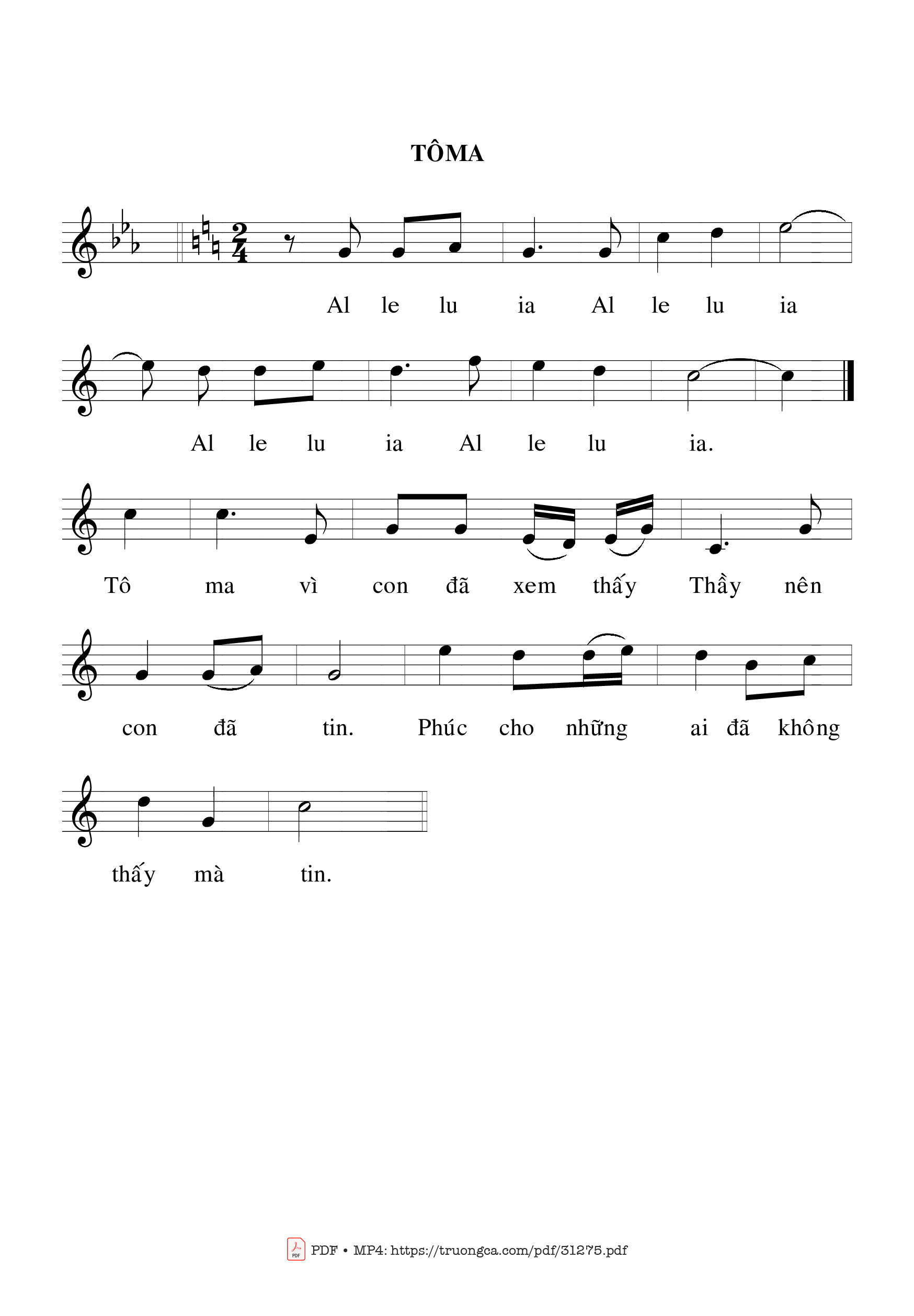Page 2 of Sheet music PDF Thánh Vịnh 116, Lễ Thánh Tô-Ma Tông Đồ - Bạch Vân