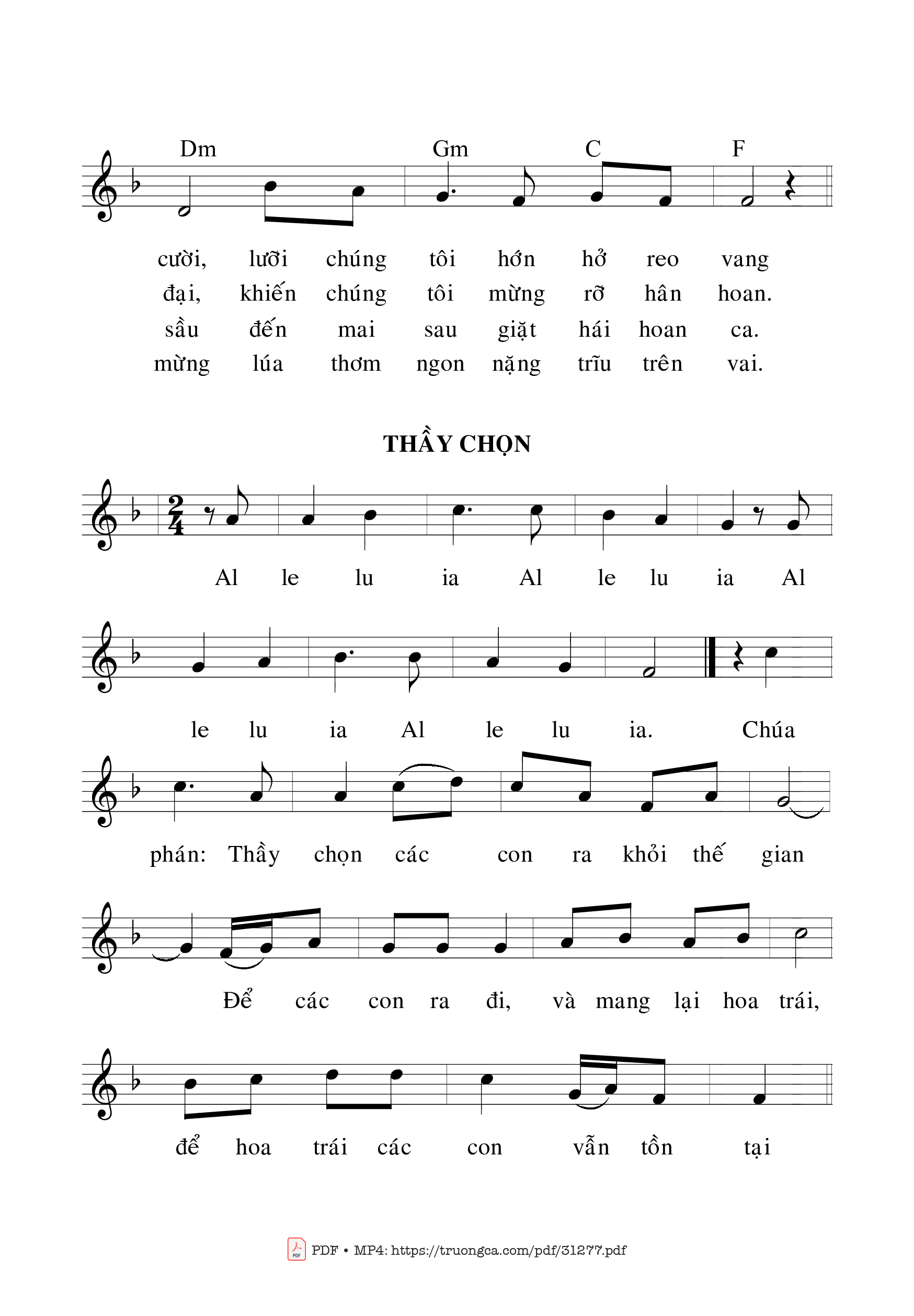 Page 2 of Sheet music PDF Thánh Vịnh 125, Lễ Thánh Gia-Cô-Bê Tông Đồ - Bạch Vân