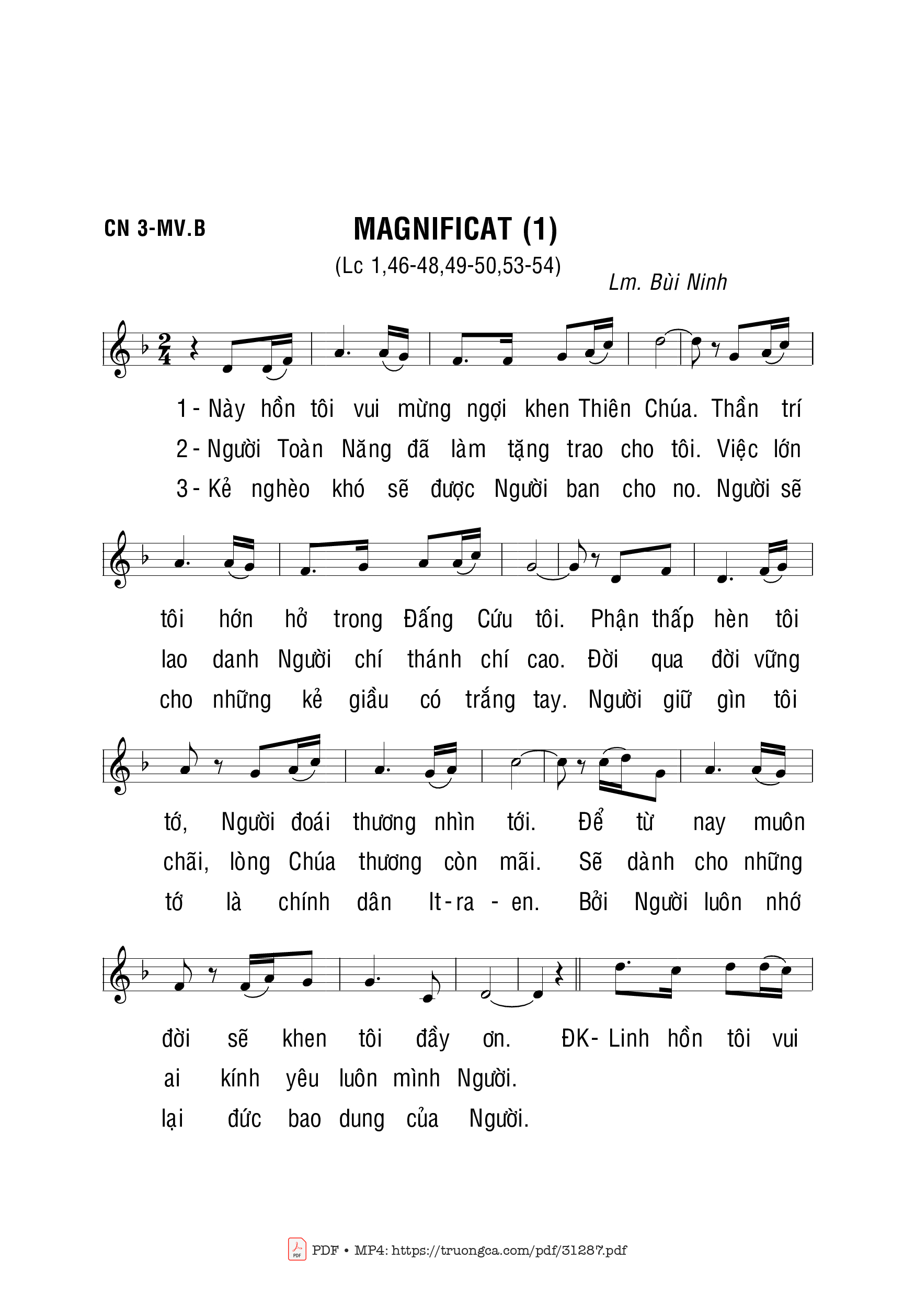 Này hồn tôi vui mừng ngợi khen Thiên Chúa, Trang 3