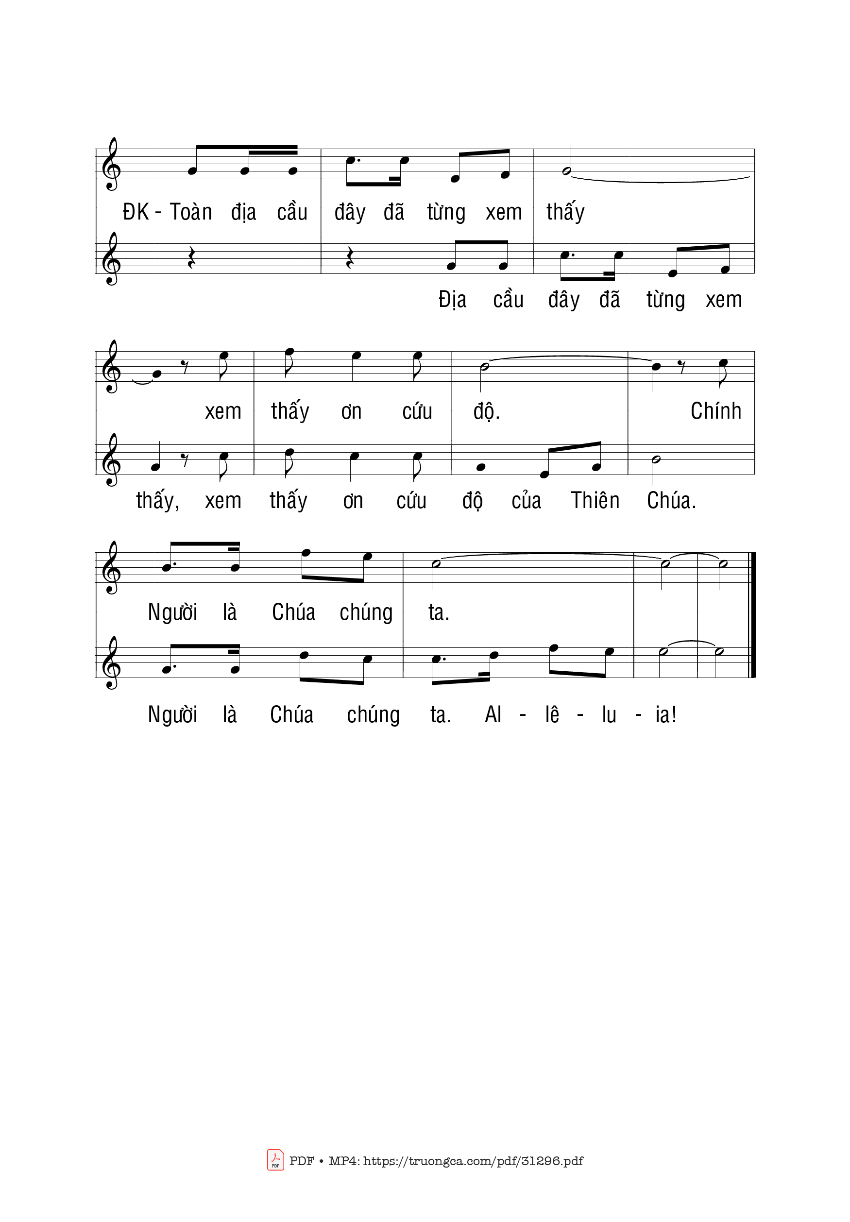 Page 2 of Sheet music PDF Ơn Cứu Độ - Bùi Ninh