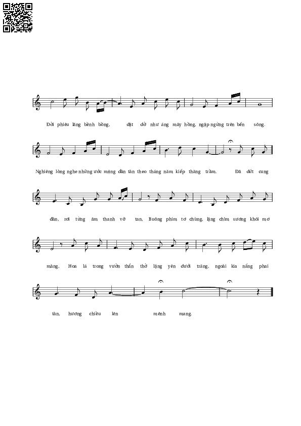 Page 2 of Sheet music PDF Bản đàn không tên - Lê Vân Tú