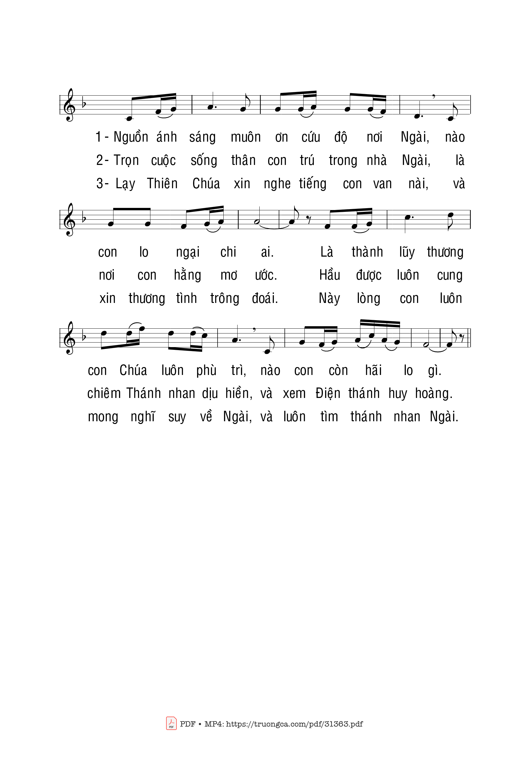Page 2 of Sheet music PDF Nguồn Ánh Sáng (3) - Bùi Ninh