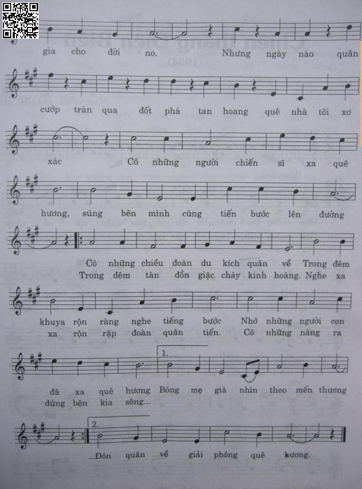 Page 2 of Sheet music PDF Làng tôi - Hồ Bắc