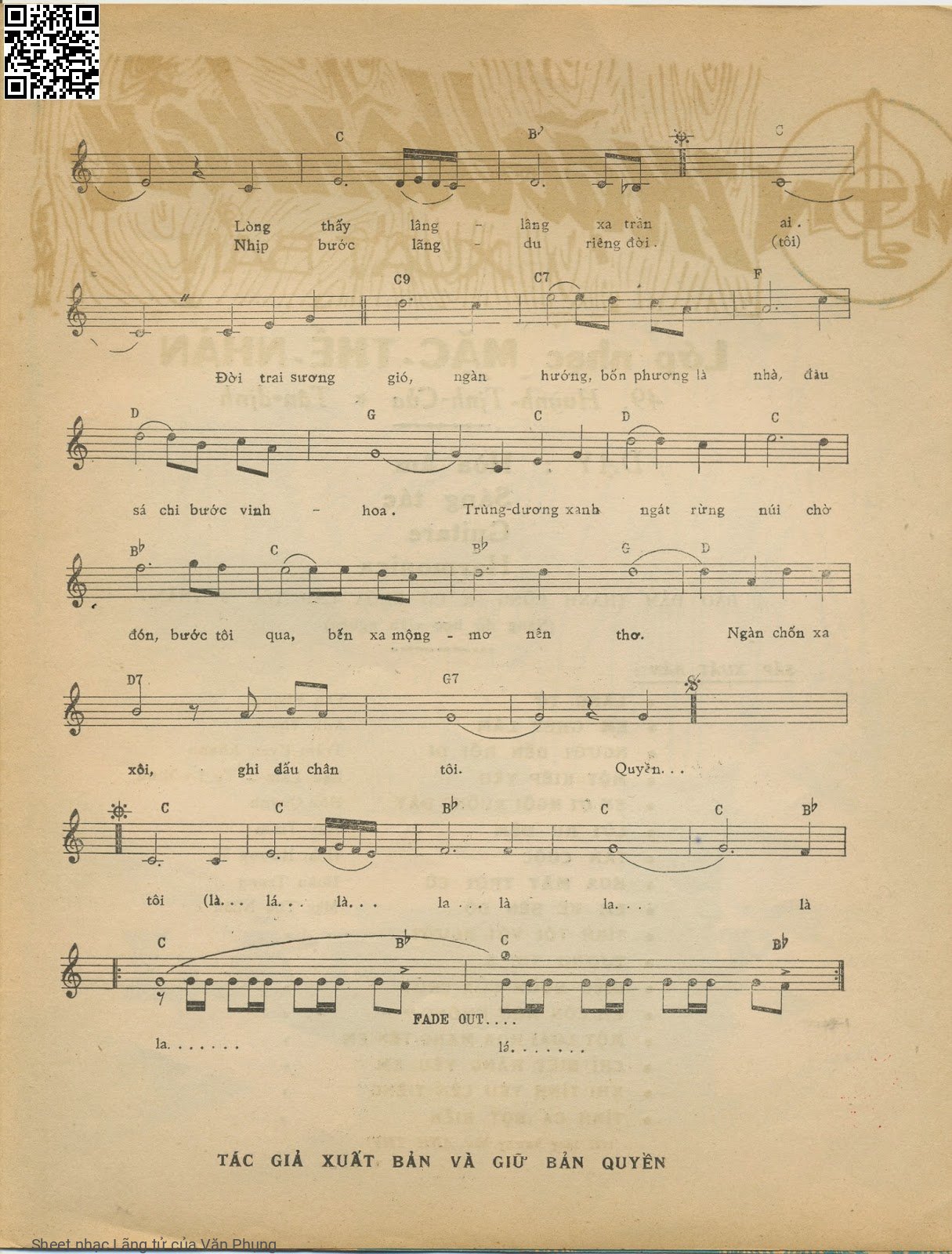 Page 3 of Sheet music PDF Lãng tử - Văn Phụng