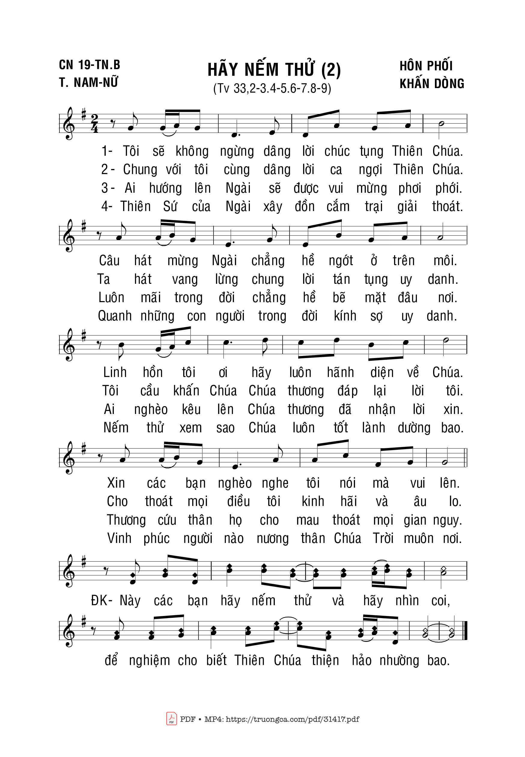 Page 1 of Sheet music PDF Hãy Nếm Thử (2) - Bùi Ninh