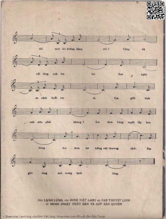 Page 3 of Sheet music PDF Lạnh lùng - Đinh Việt Lang