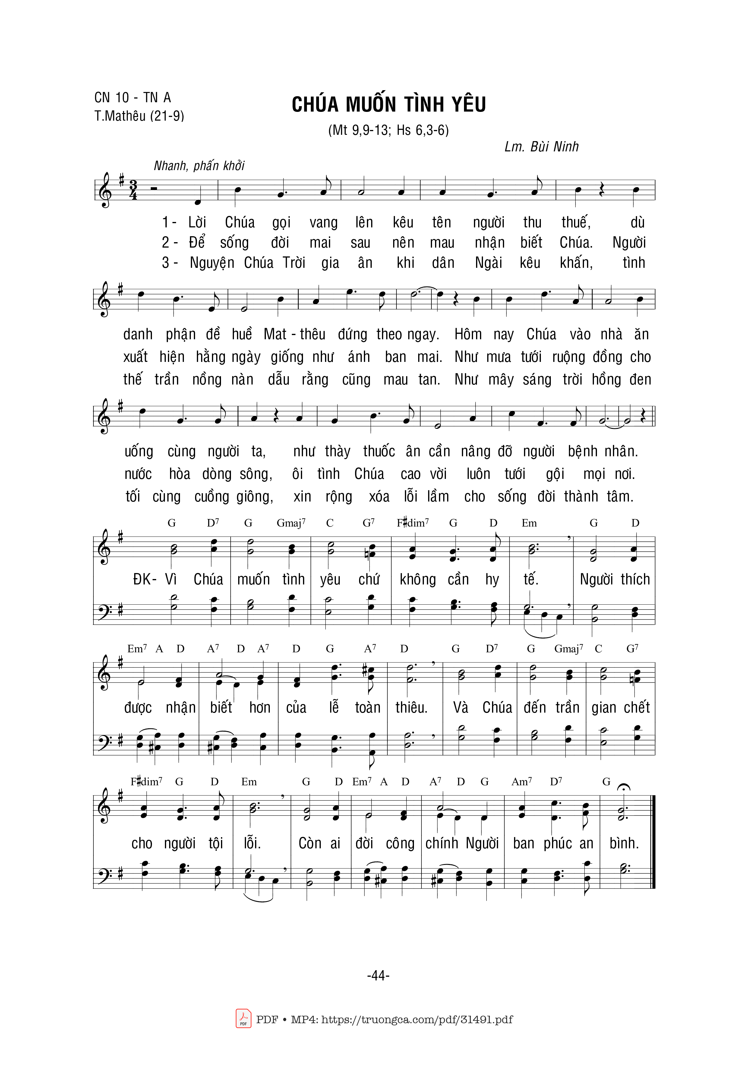 Sheet PDF of Chúa Muốn Tình Yêu