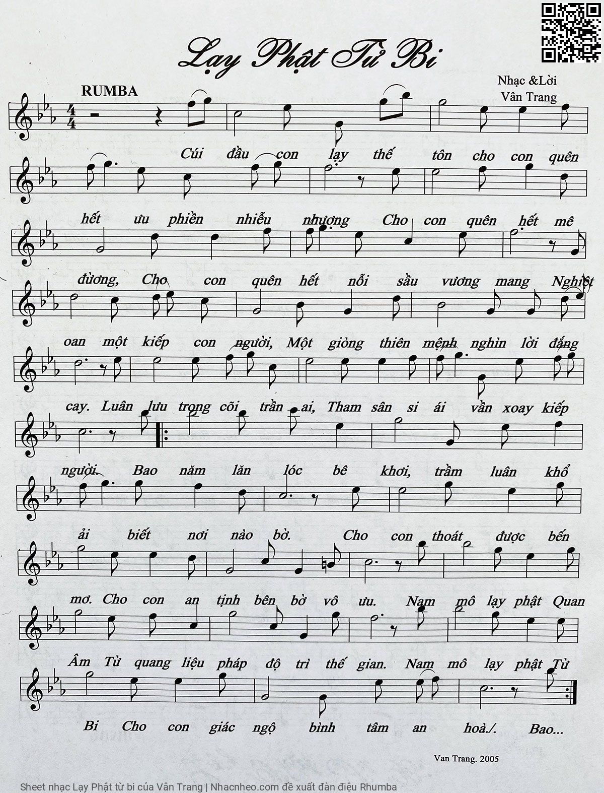 Sheet PDF of Lạy Phật từ bi