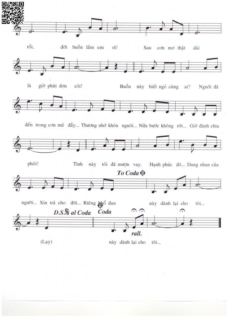 Page 2 of Sheet music PDF Lạy trời con được bình yên - Lam Phương