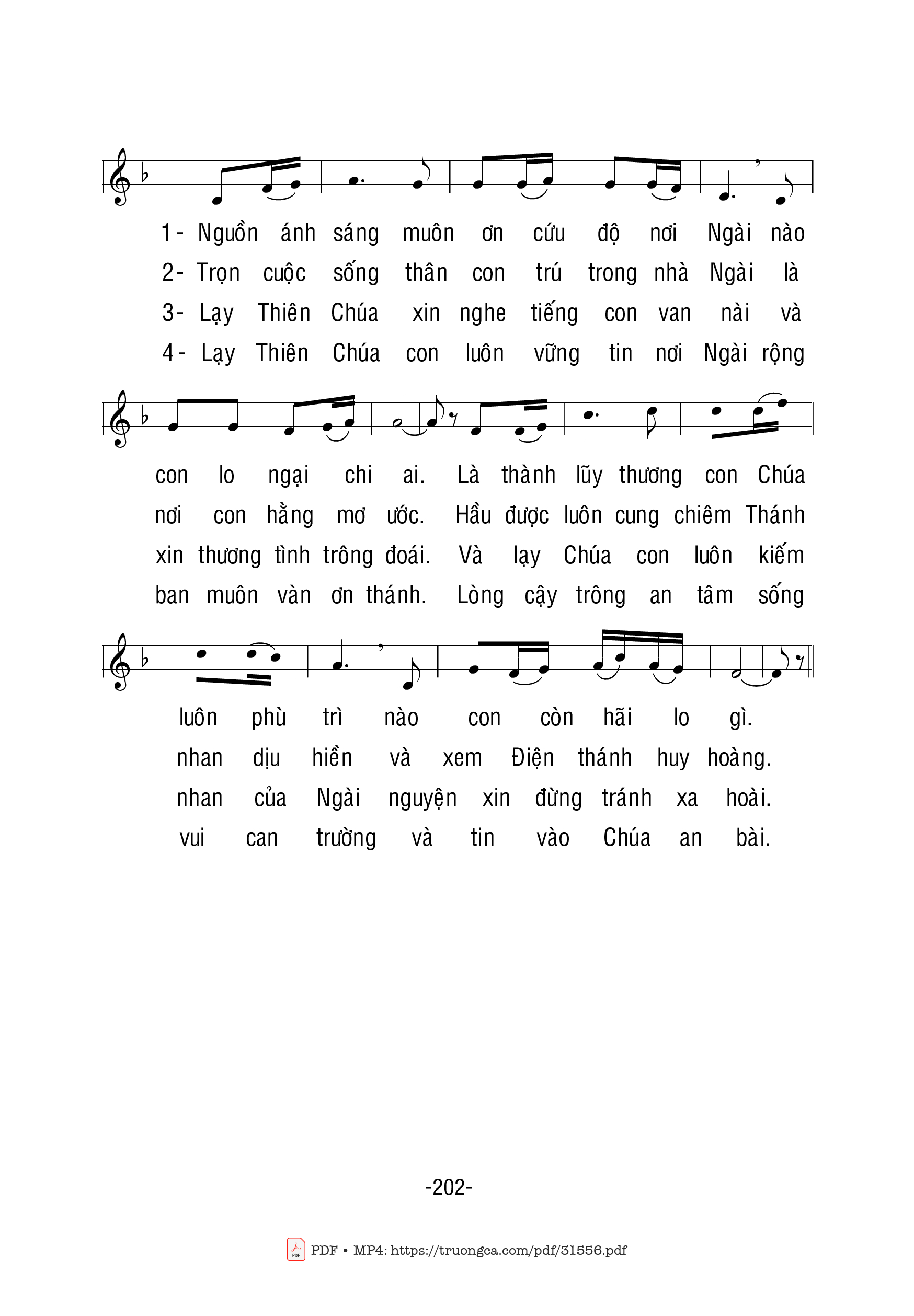 Page 2 of Sheet music PDF Thánh Vịnh 26, Nguồn Ánh Sáng (4 - Bùi Ninh