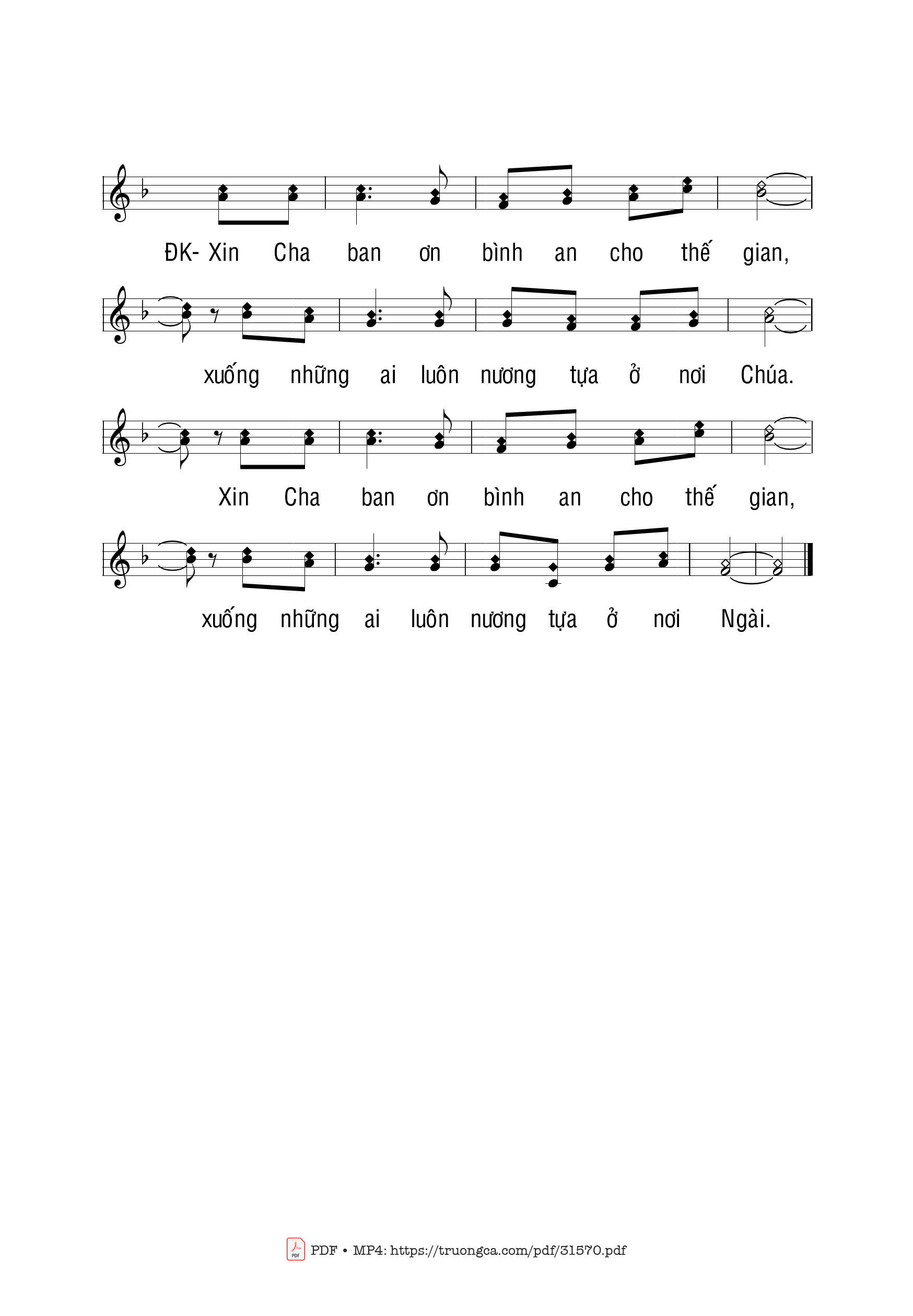 Page 2 of Sheet music PDF Thánh Vịnh 121, Vui Dường Nào (4 - Bùi Ninh