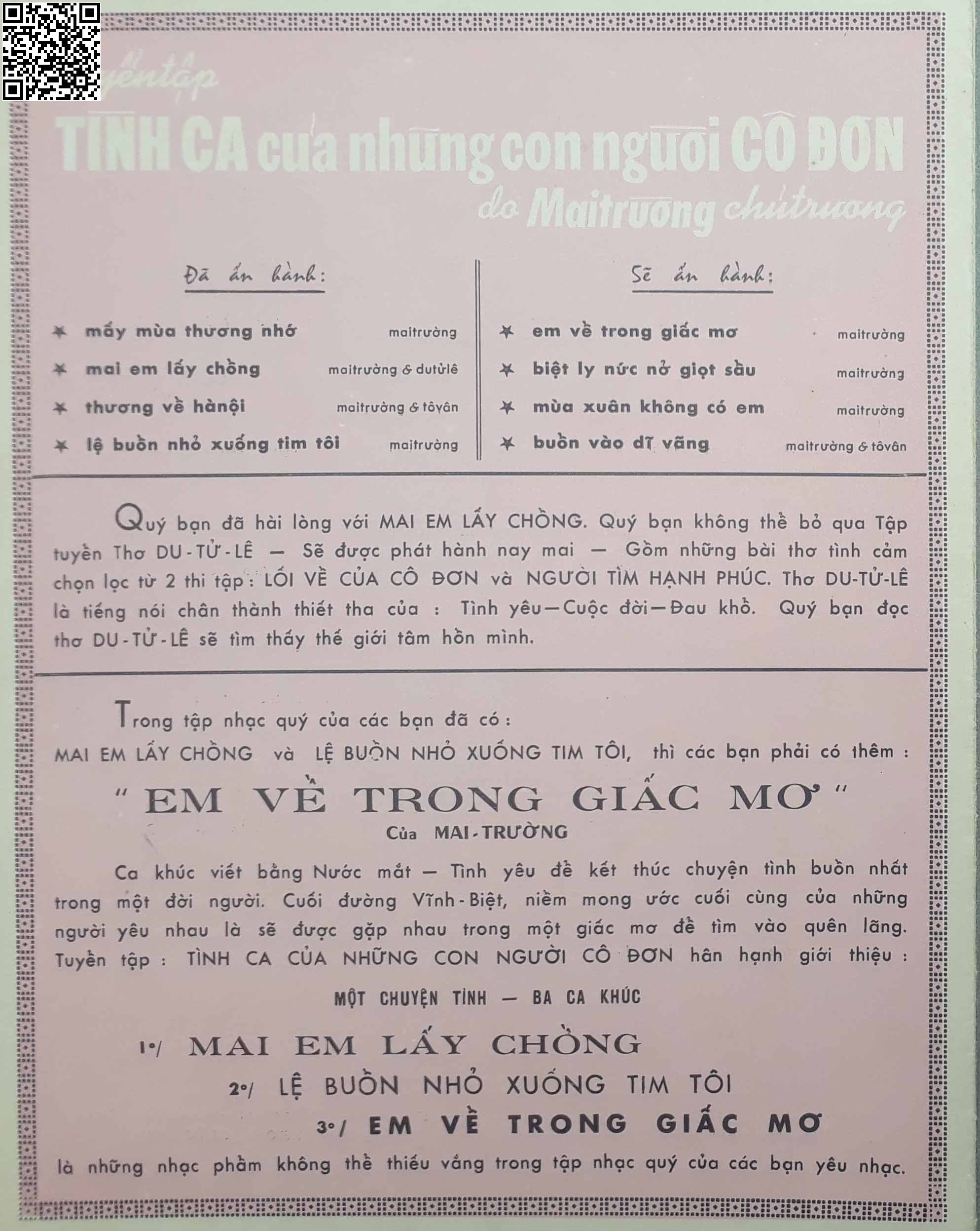Page 4 of Sheet music PDF Lệ buồn nhỏ xuống tim tôi - Mai Trường