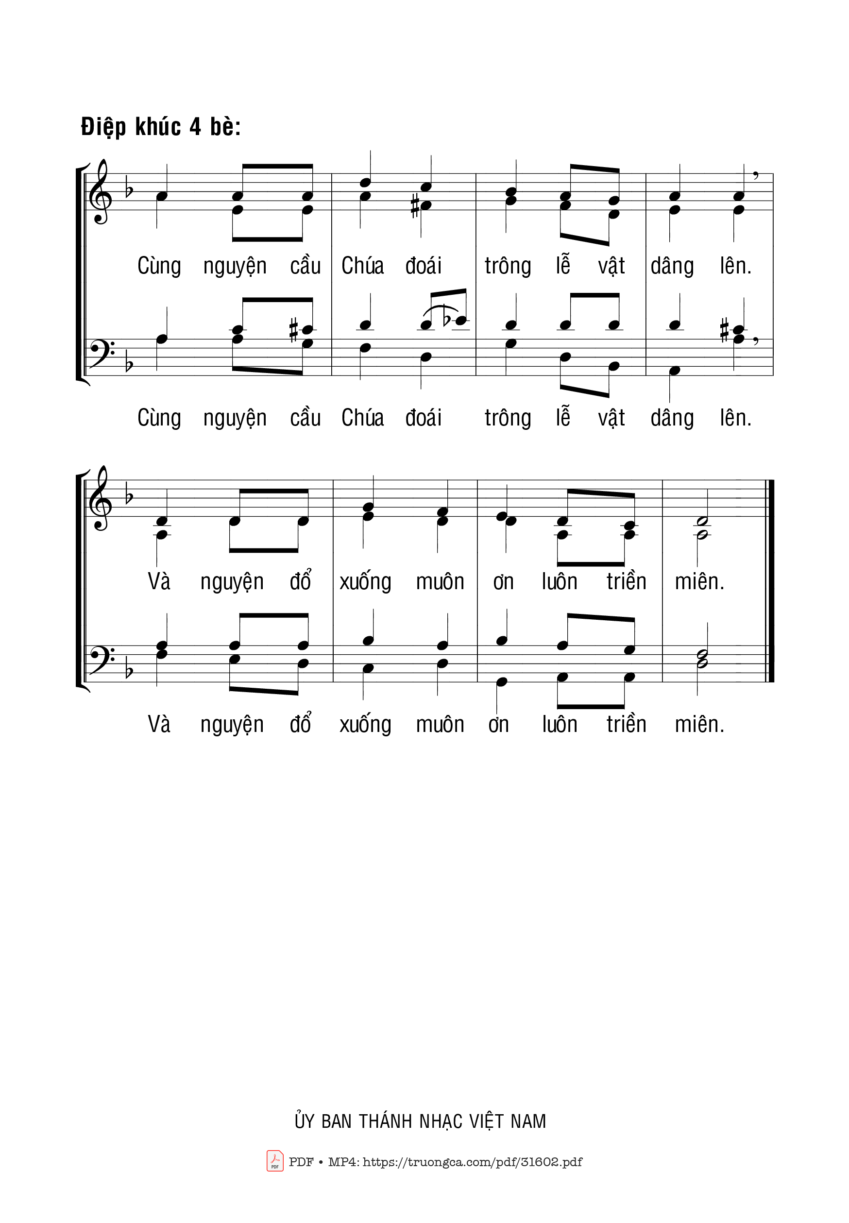 Page 2 of Sheet music PDF Dâng Chúa - Phanxico