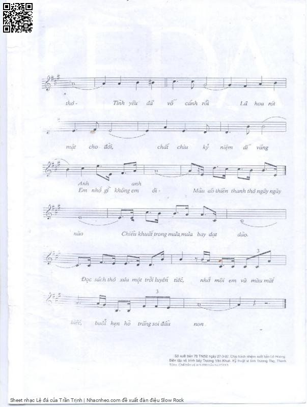Page 7 of Sheet music PDF Lệ đá - Trần Trịnh