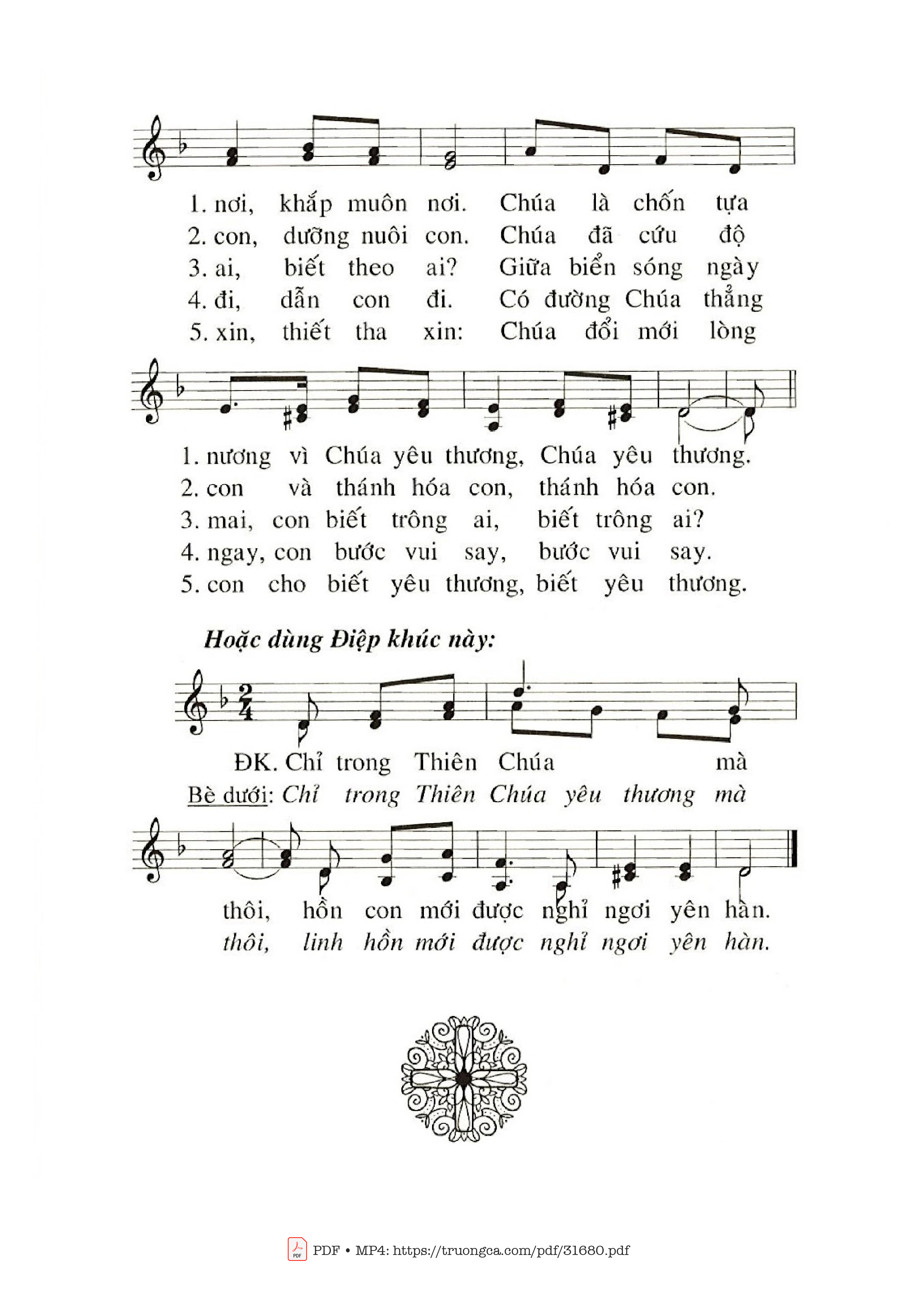 Page 2 of Sheet music PDF Chỉ Trong Thiên Chúa - Phanxico