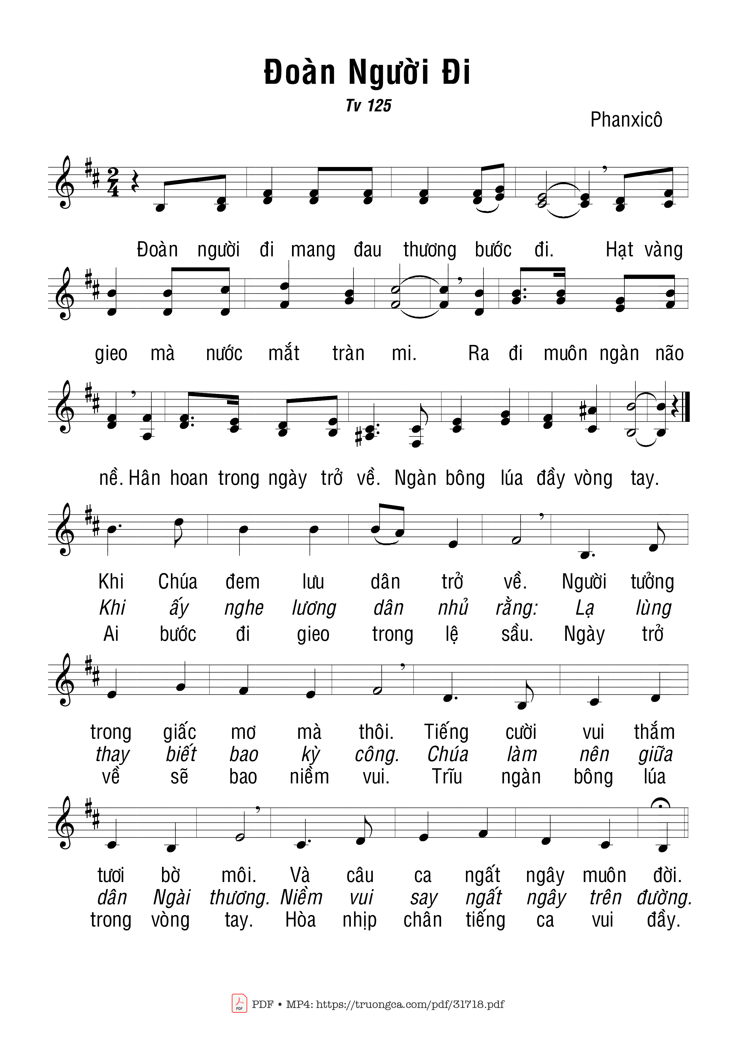 Page 5 of Sheet music PDF Đoàn Người Đi - Phanxico