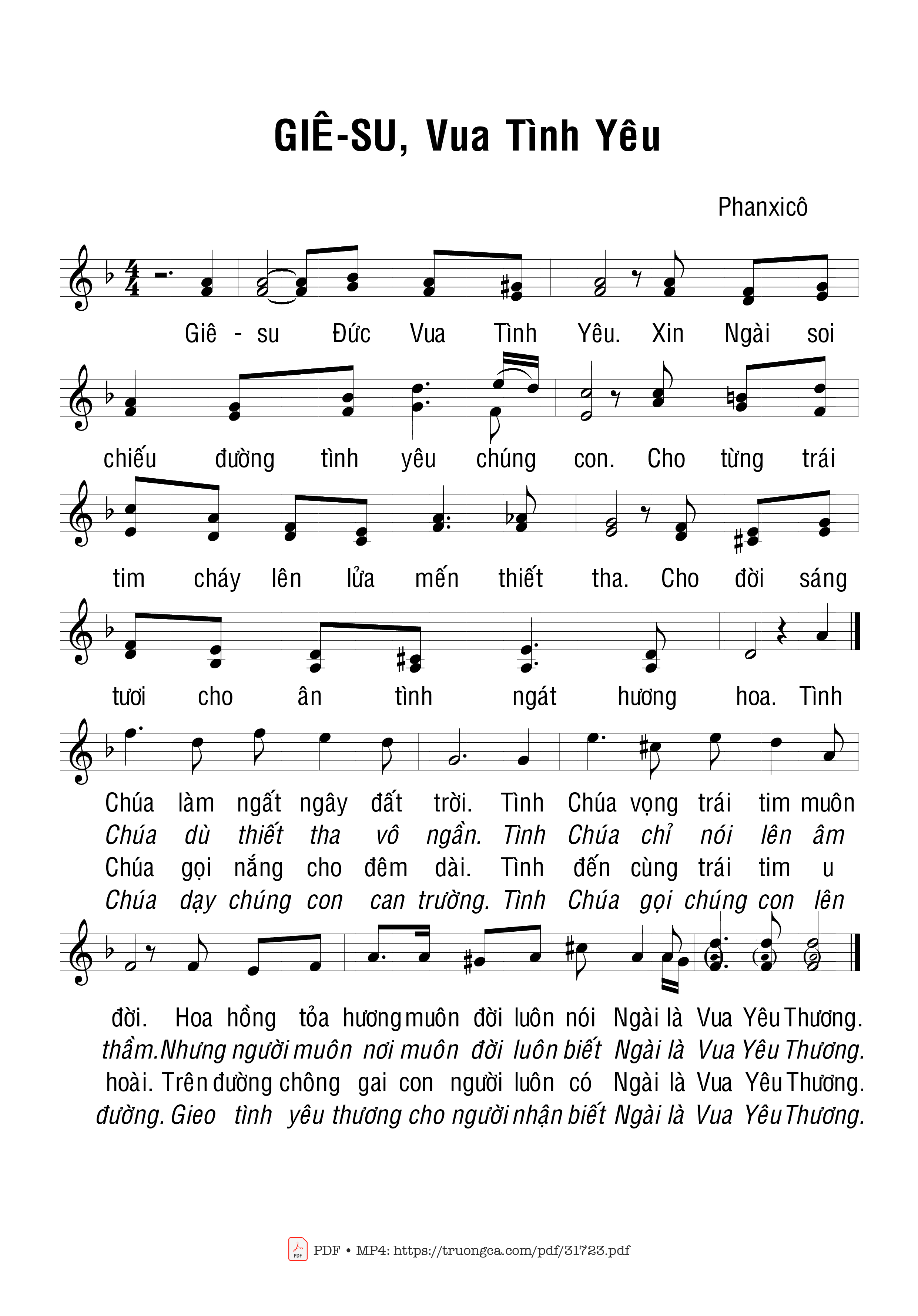 Page 5 of Sheet music PDF Giêsu Vua Tình Yêu - Phanxico